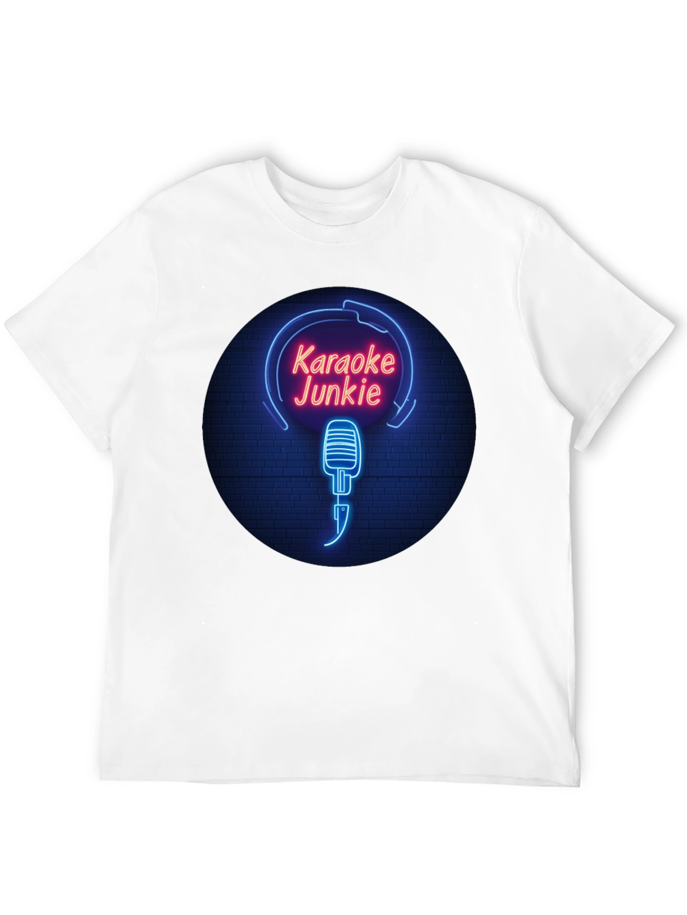 Karaoke Junkie Neon Graphic T-Shirt