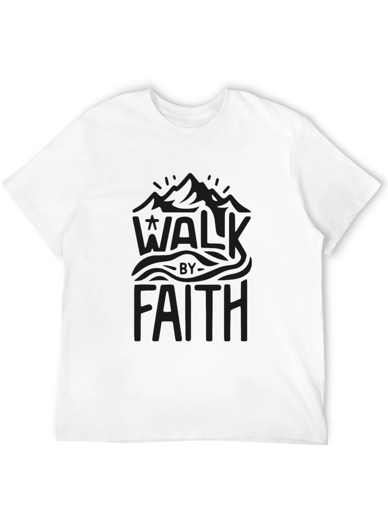Walk By Faith Graphic Tee - Black