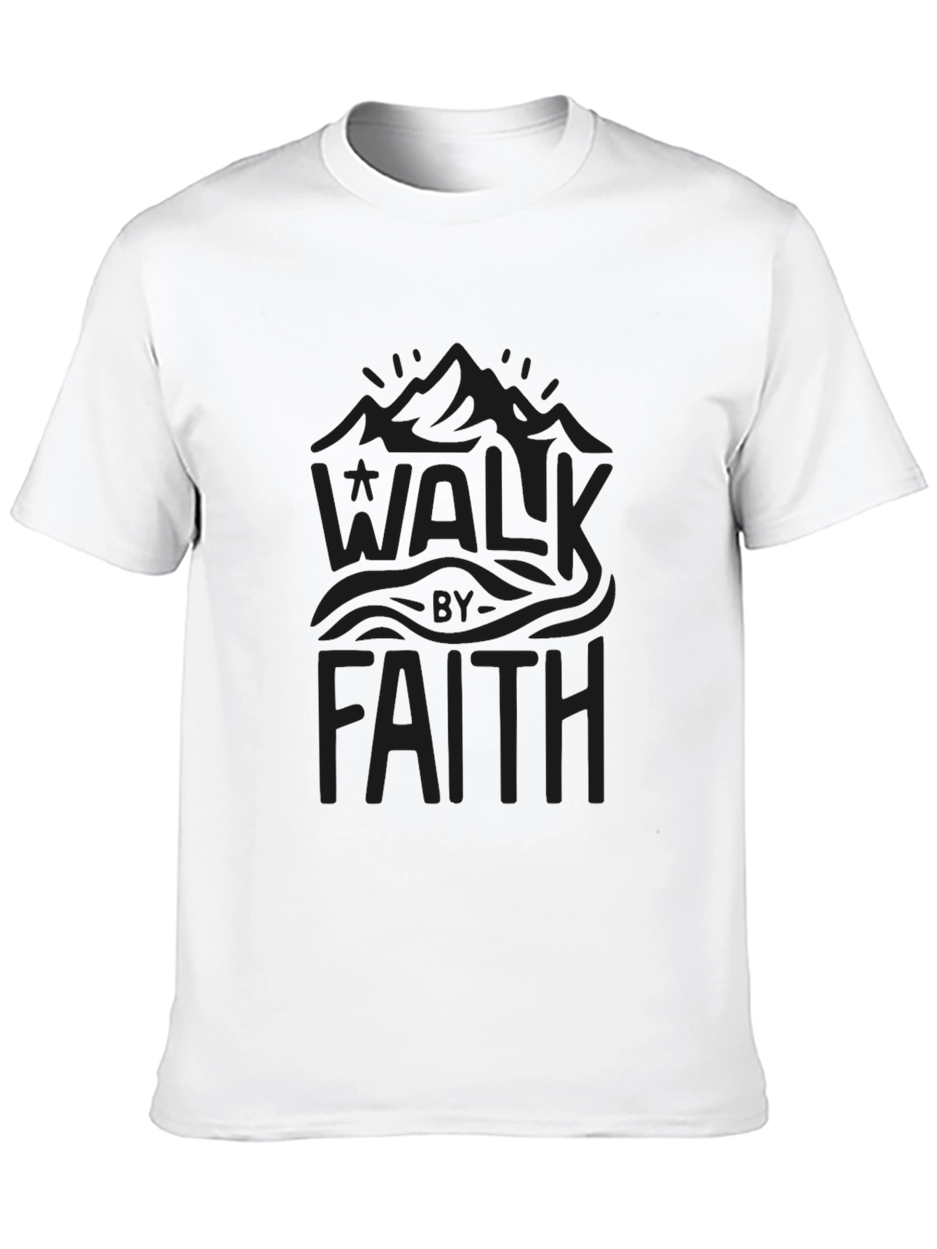 Walk By Faith Graphic Tee - Black