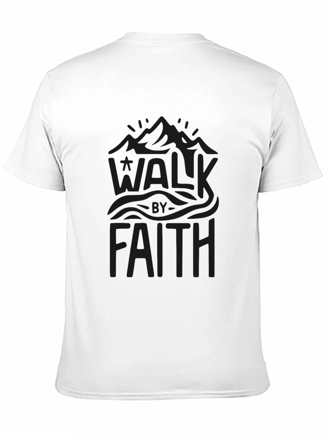 Walk By Faith Graphic Tee - Black