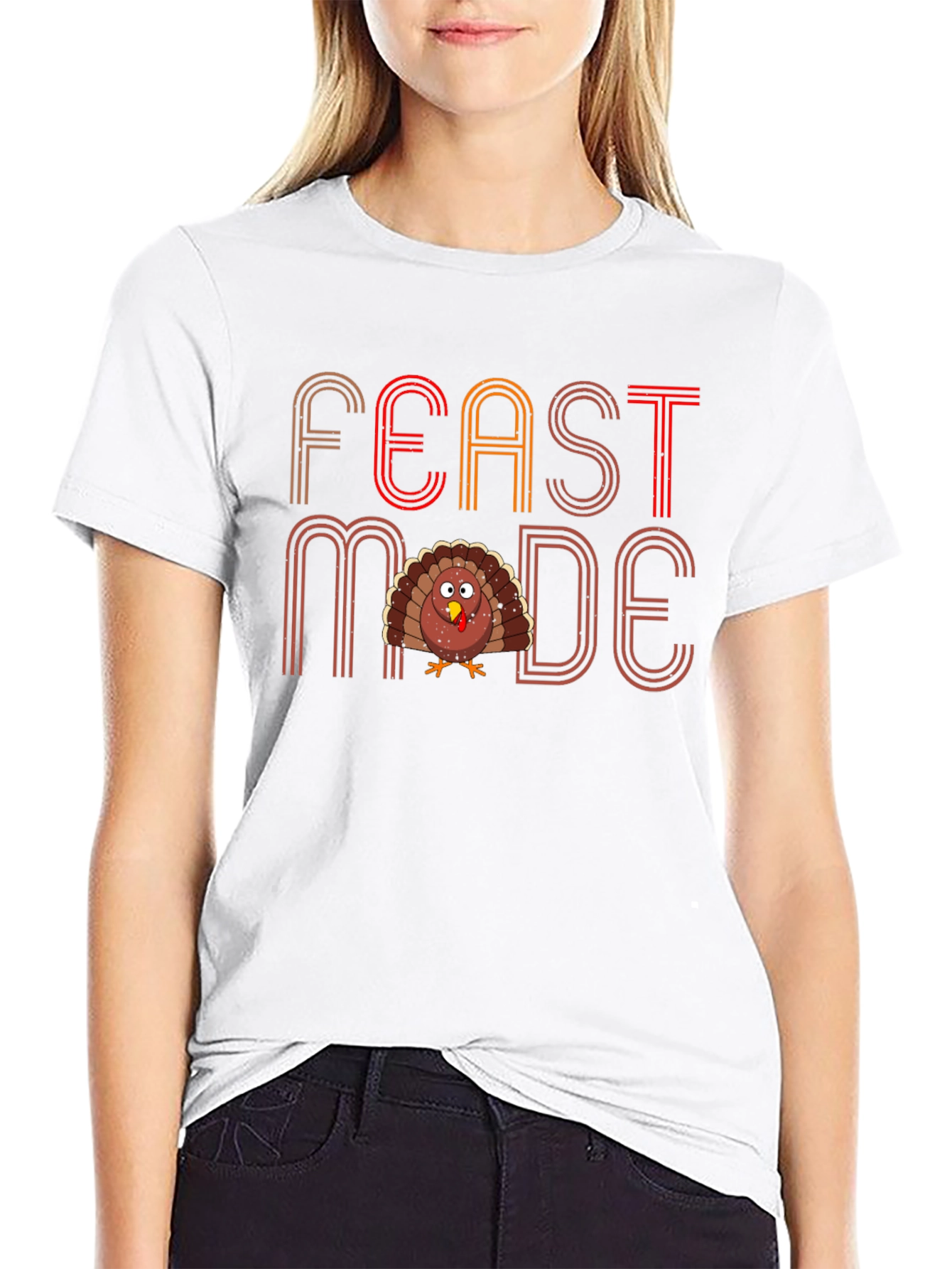 Feast Mode Turkey T-Shirt Thanksgiving Holiday Tee