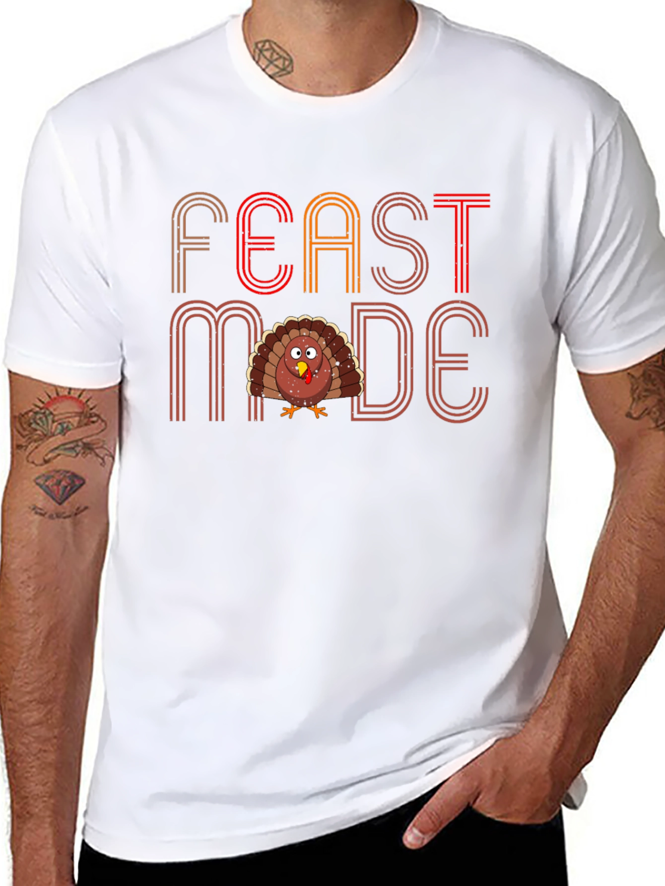 Feast Mode Turkey T-Shirt Thanksgiving Holiday Tee