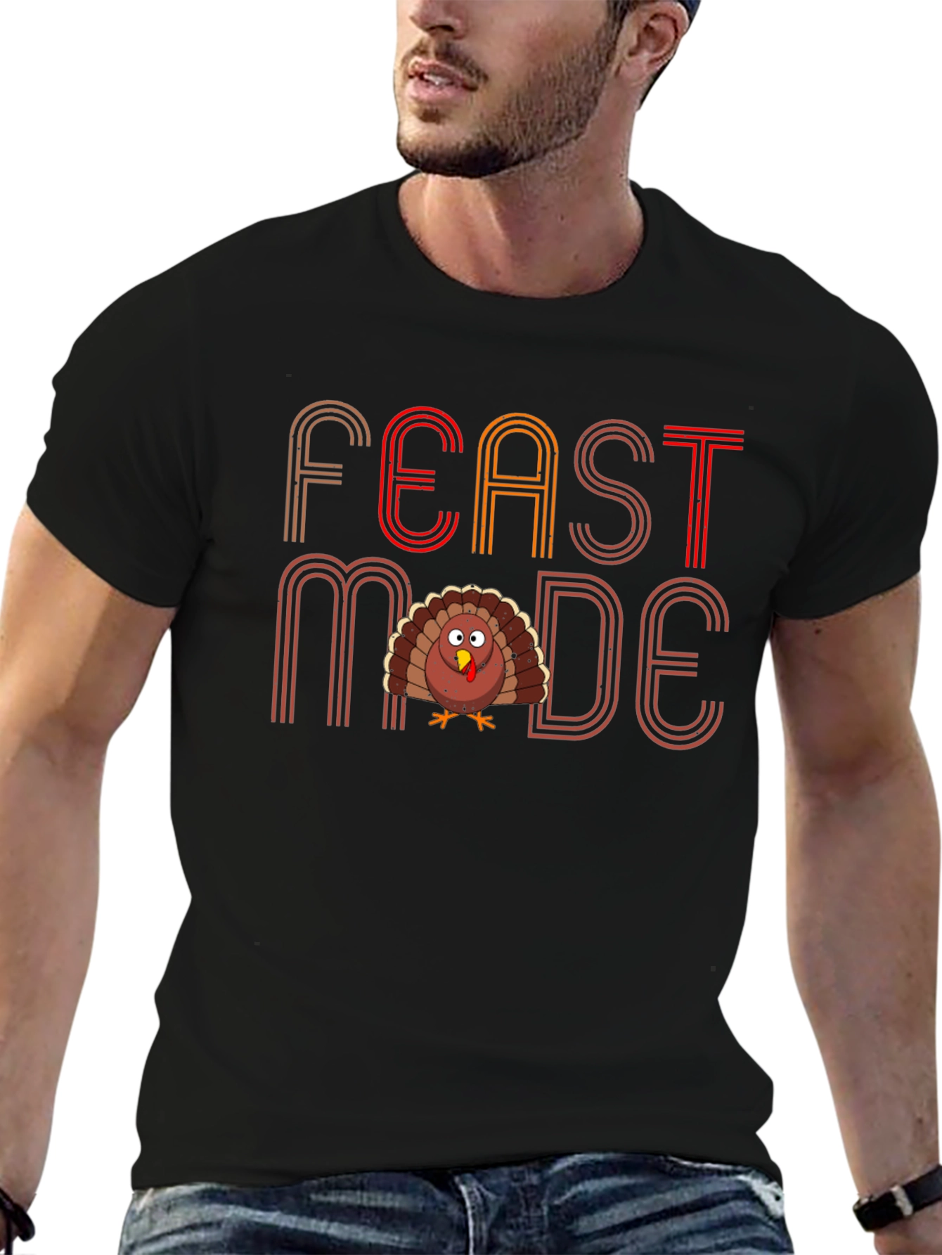 Feast Mode Turkey T-Shirt Thanksgiving Holiday Tee