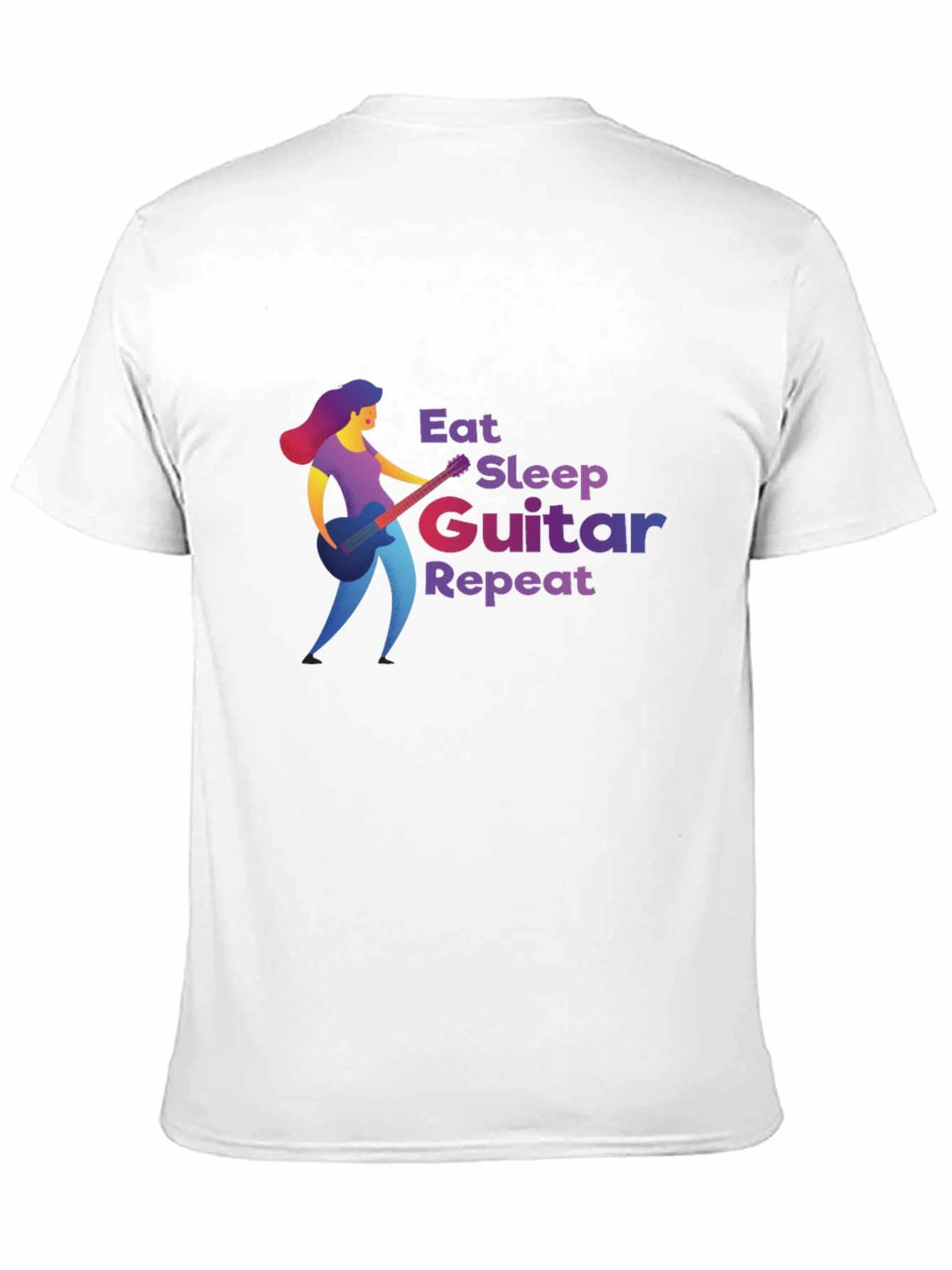 Eat Sleep Guitar Repeat Black T-Shirt