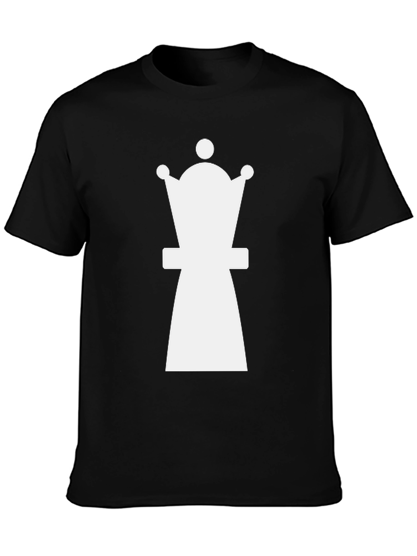 Chess Queen Graphic T-Shirt - Black Cotton Tee