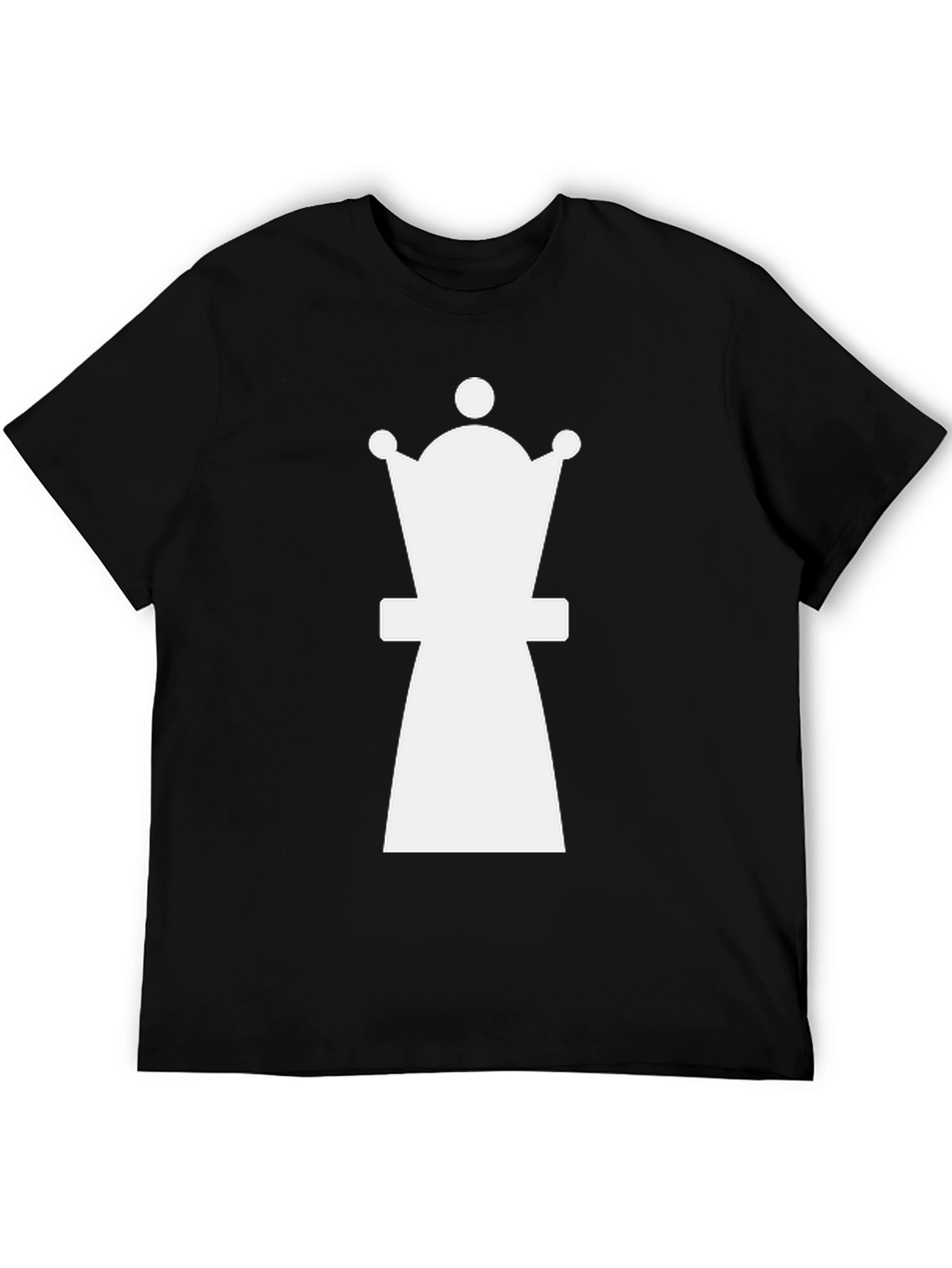 Chess Queen Graphic T-Shirt - Black Cotton Tee