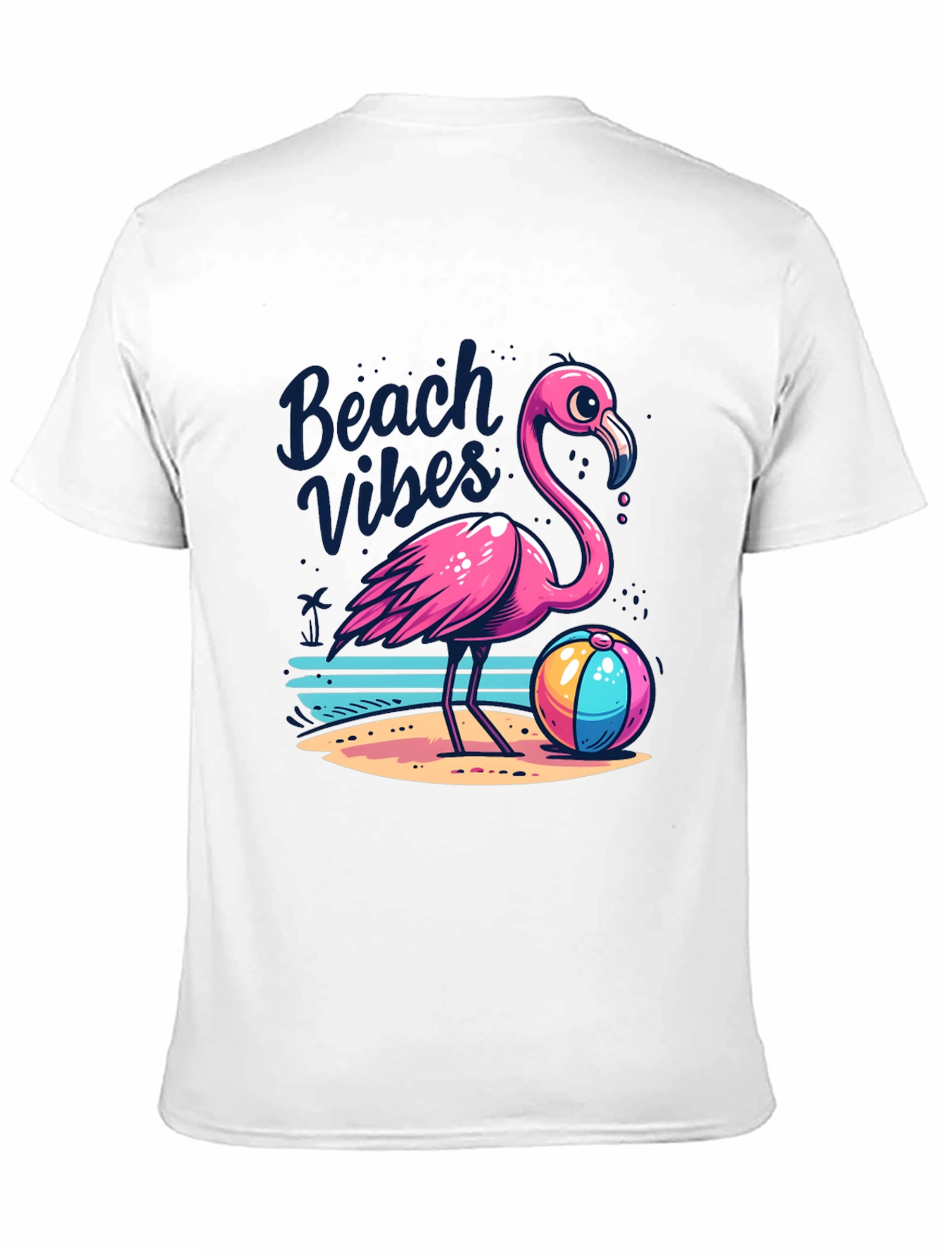 Beach Vibes Flamingo Graphic Tee