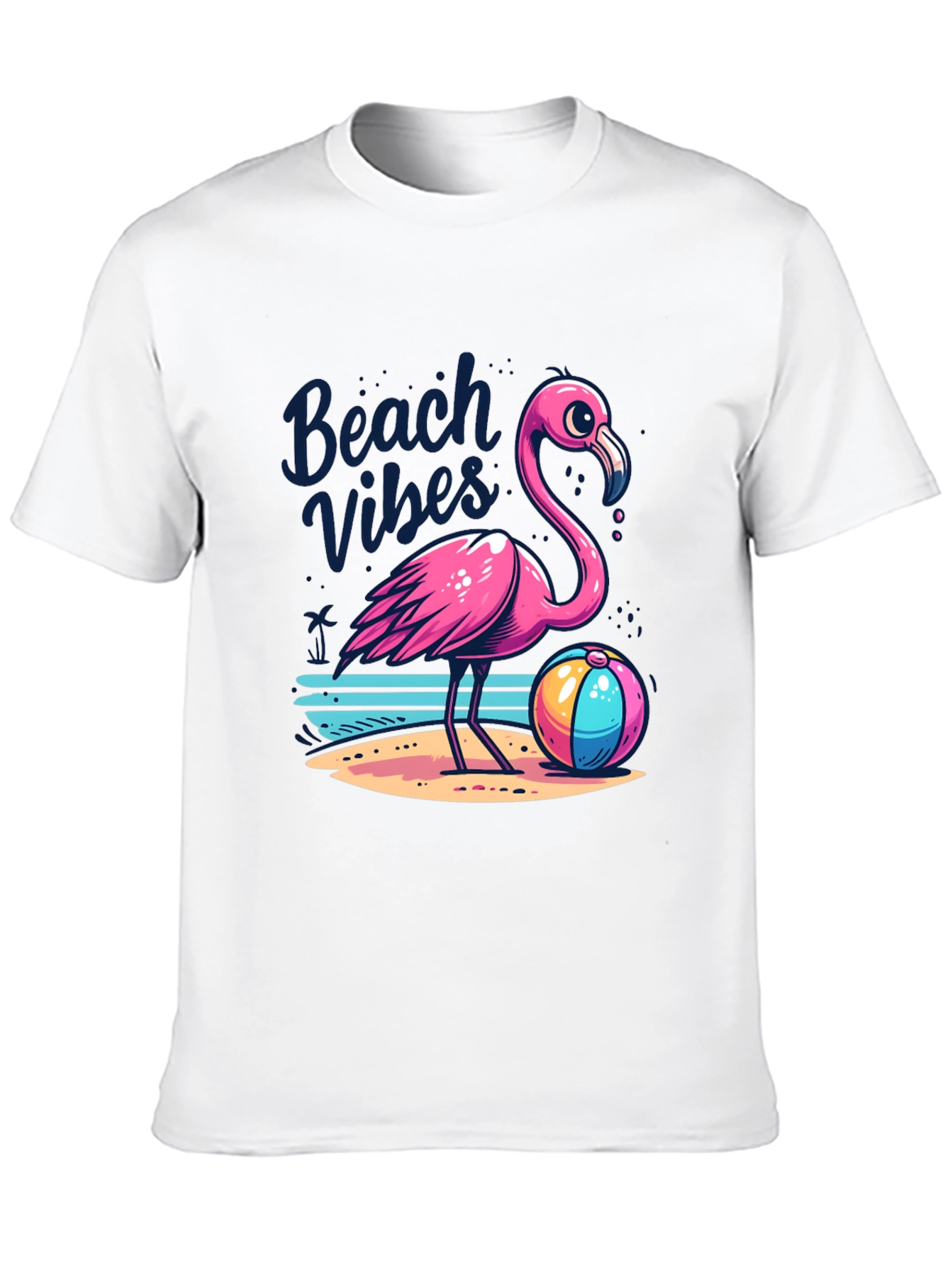 Beach Vibes Flamingo Graphic Tee