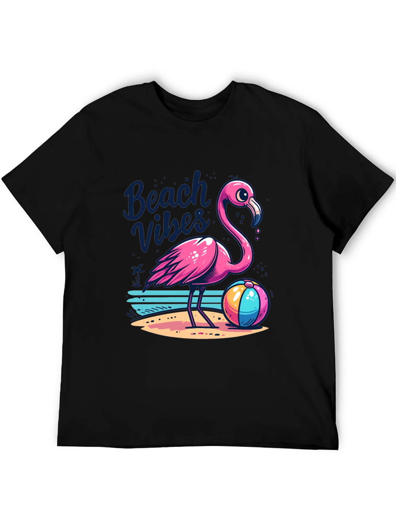 Beach Vibes Flamingo Graphic Tee
