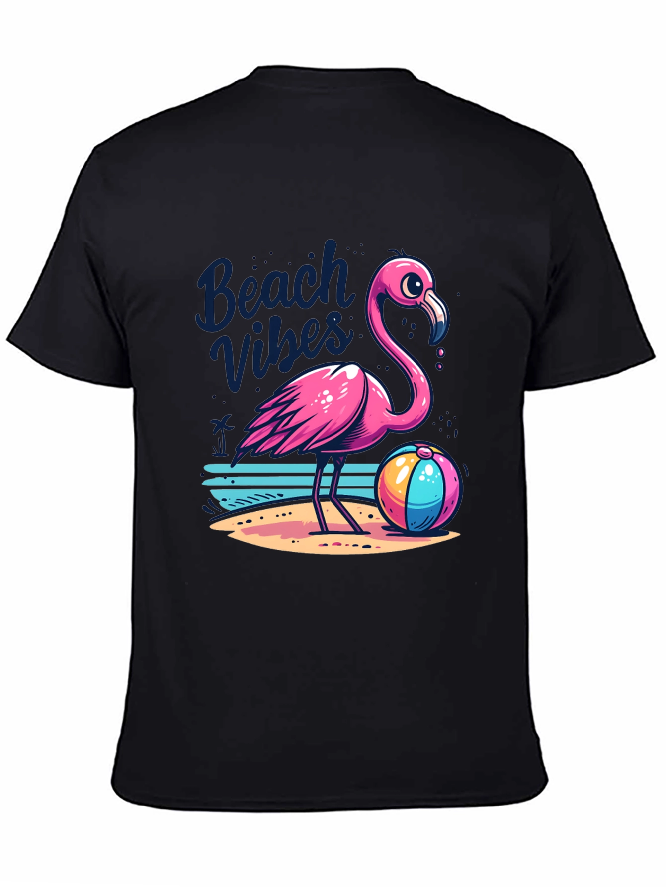 Beach Vibes Flamingo Graphic Tee