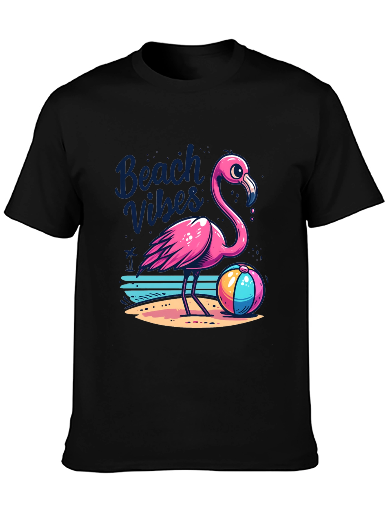 Beach Vibes Flamingo Graphic Tee