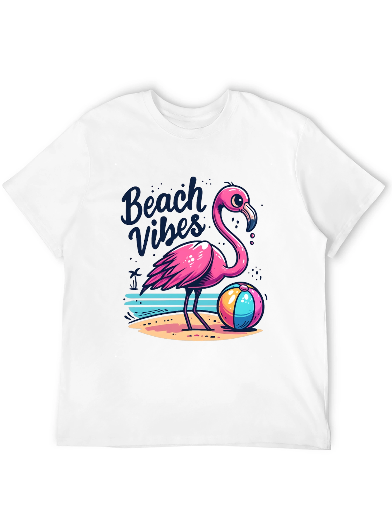Beach Vibes Flamingo Graphic Tee