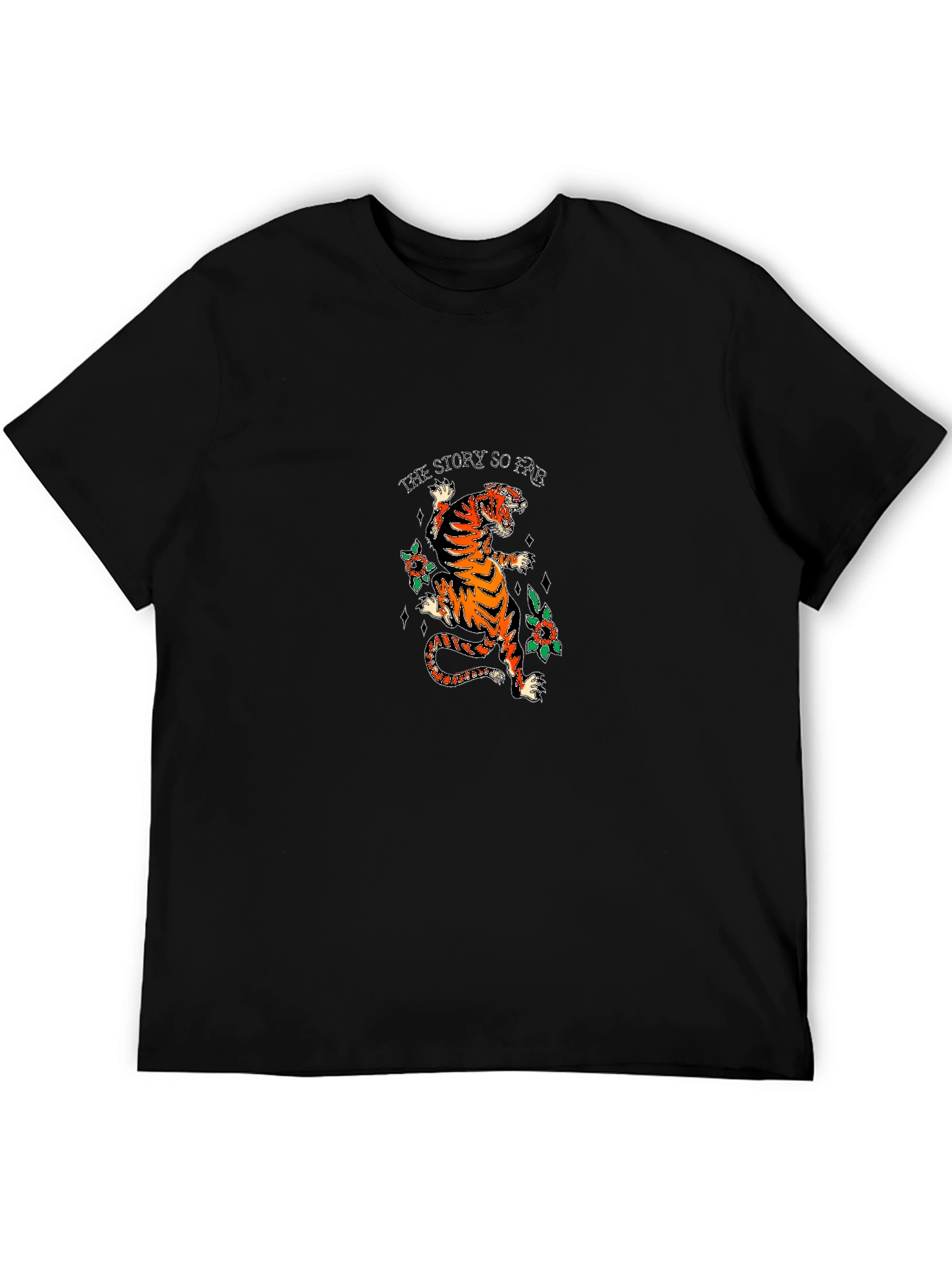 Tiger Graphic Black Tee