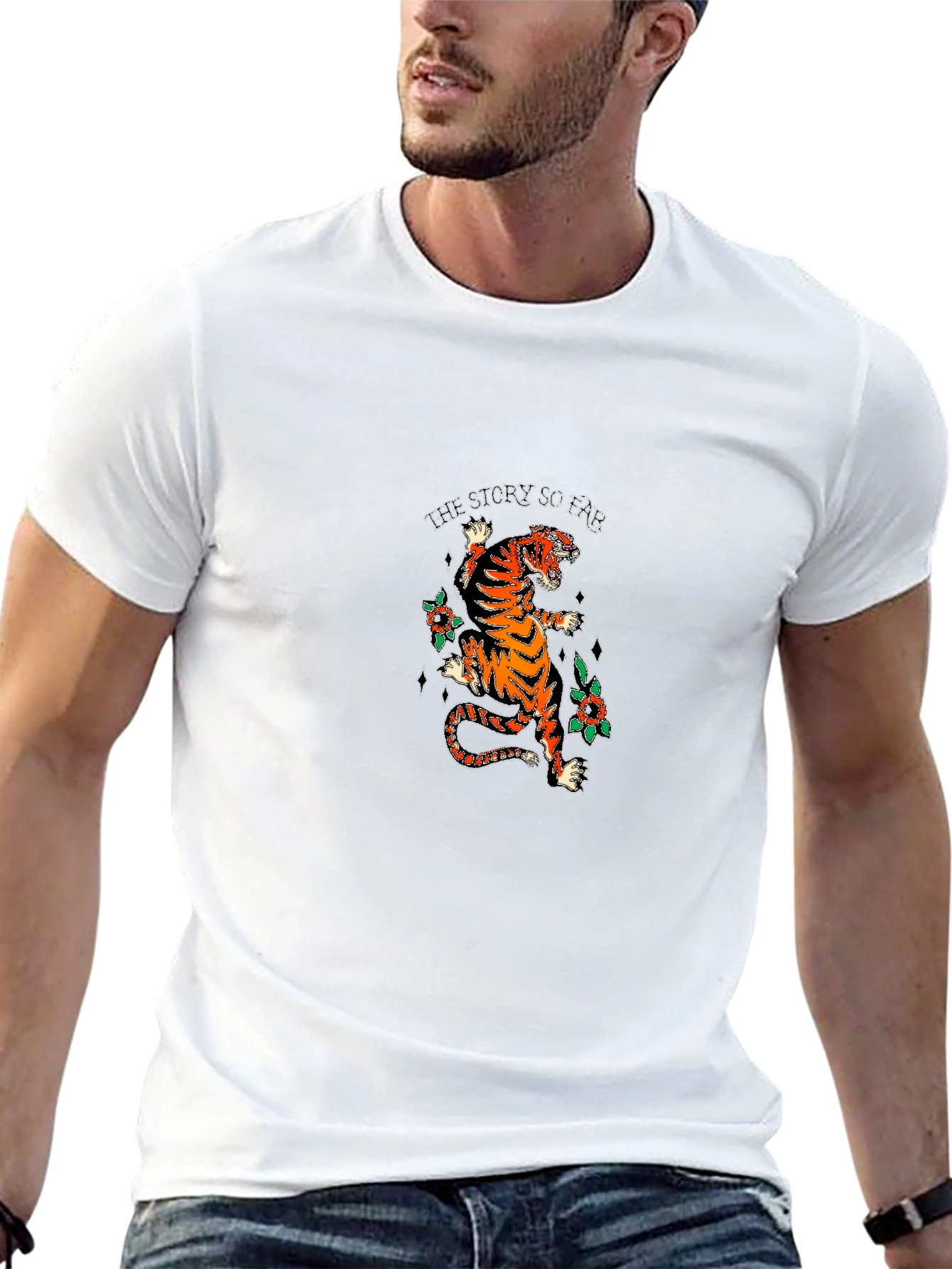 Tiger Graphic Black Tee