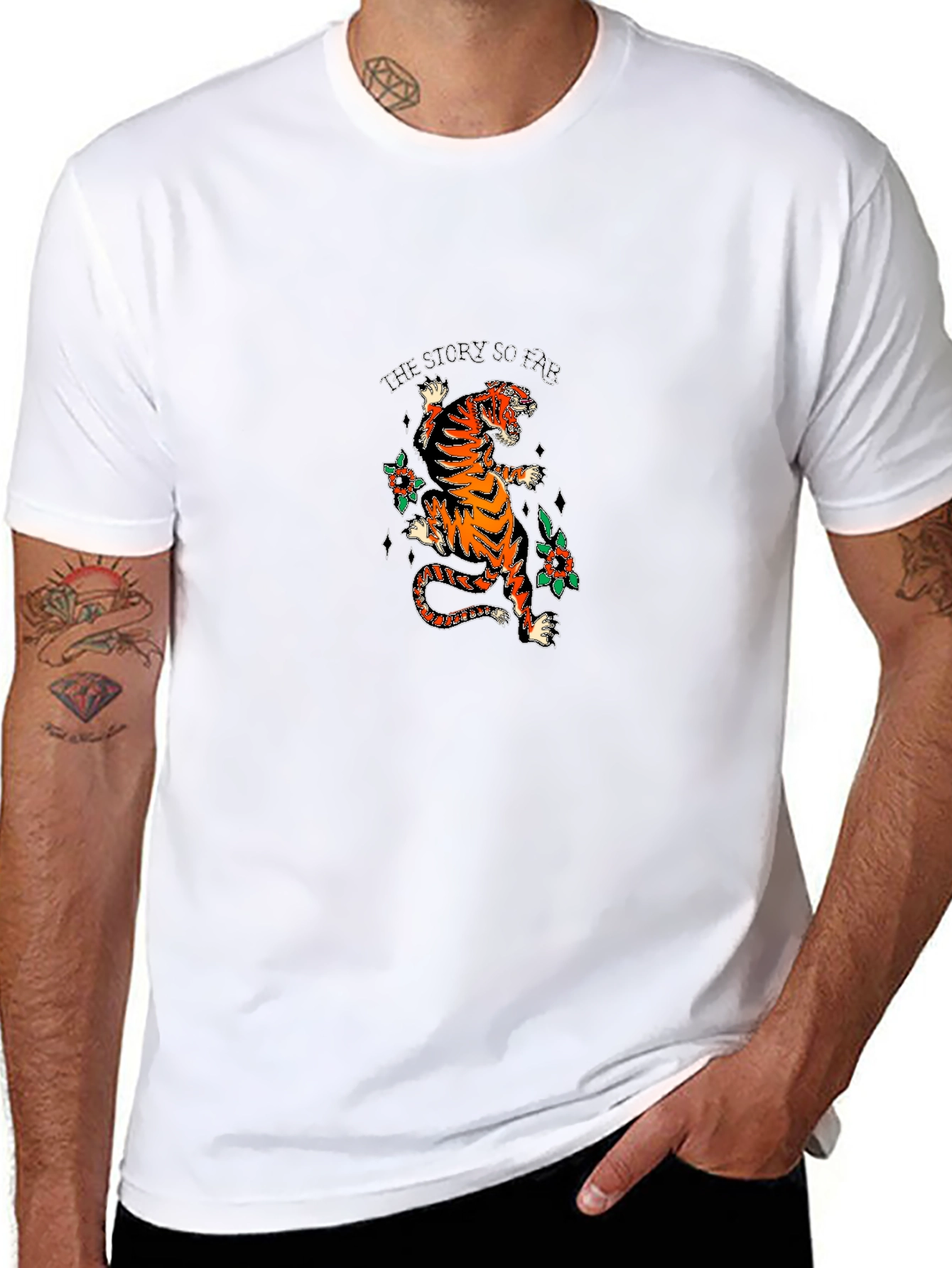 Tiger Graphic Black Tee