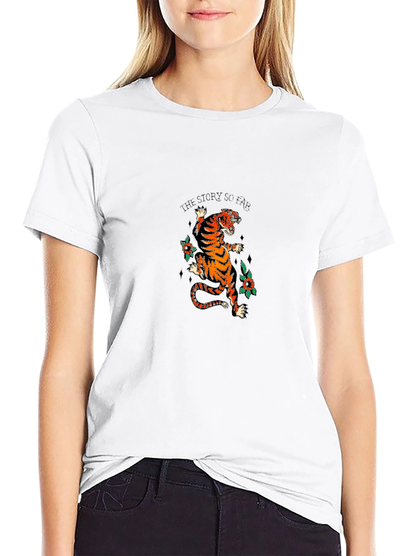 Tiger Graphic Black Tee