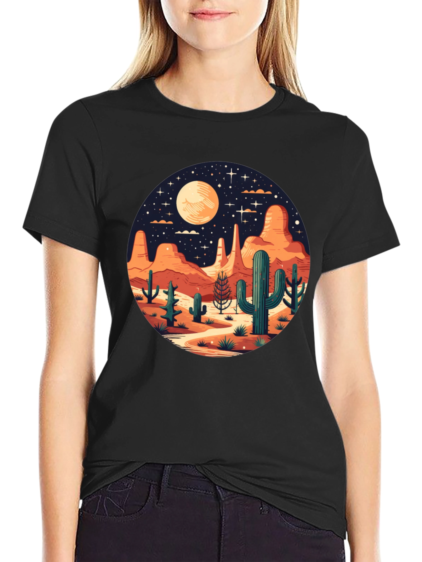 Desert Landscape Graphic T-Shirt