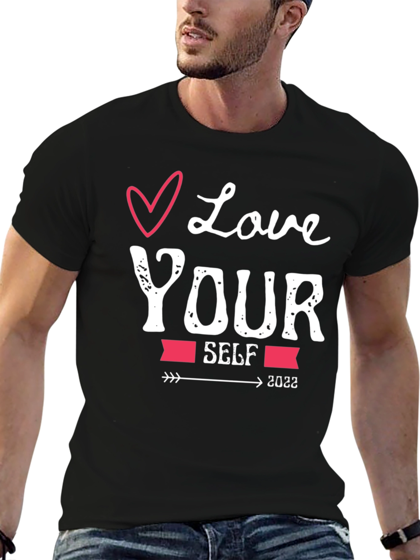 Love Yourself 2022 Graphic Tee - Trendy Black T-Shirt