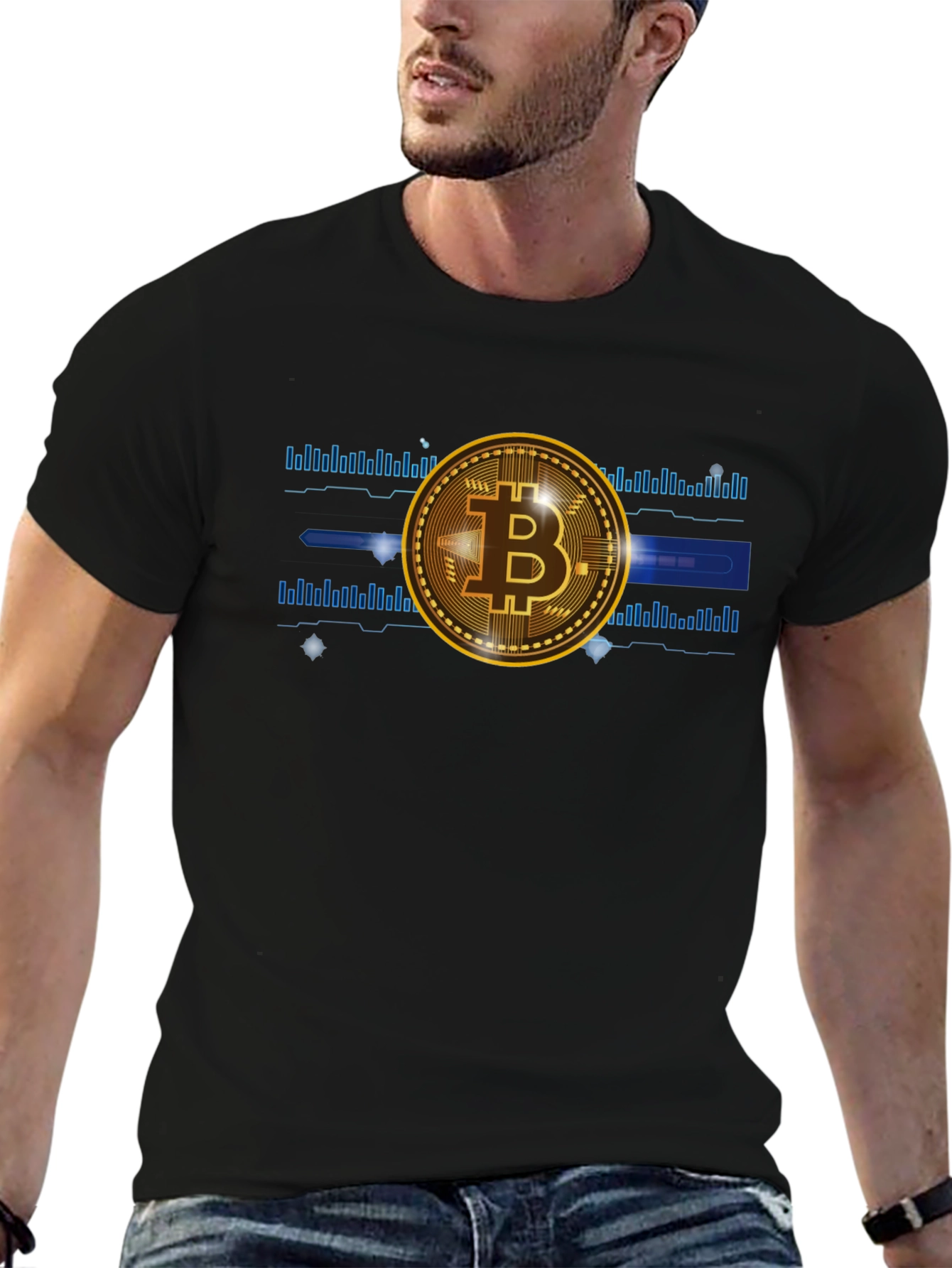 Bitcoin Crypto Tee - Black Graphic T-Shirt