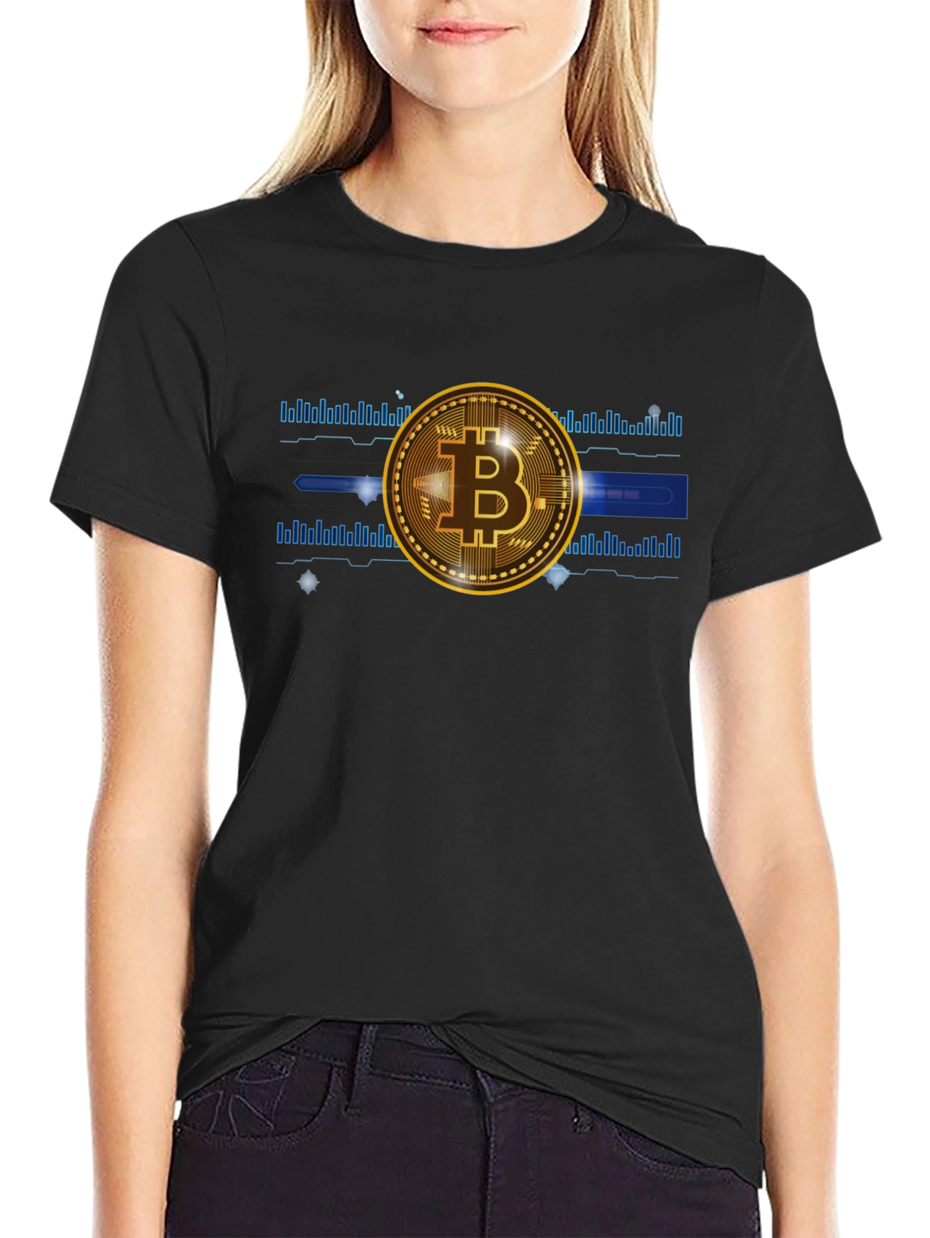 Bitcoin Crypto Tee - Black Graphic T-Shirt