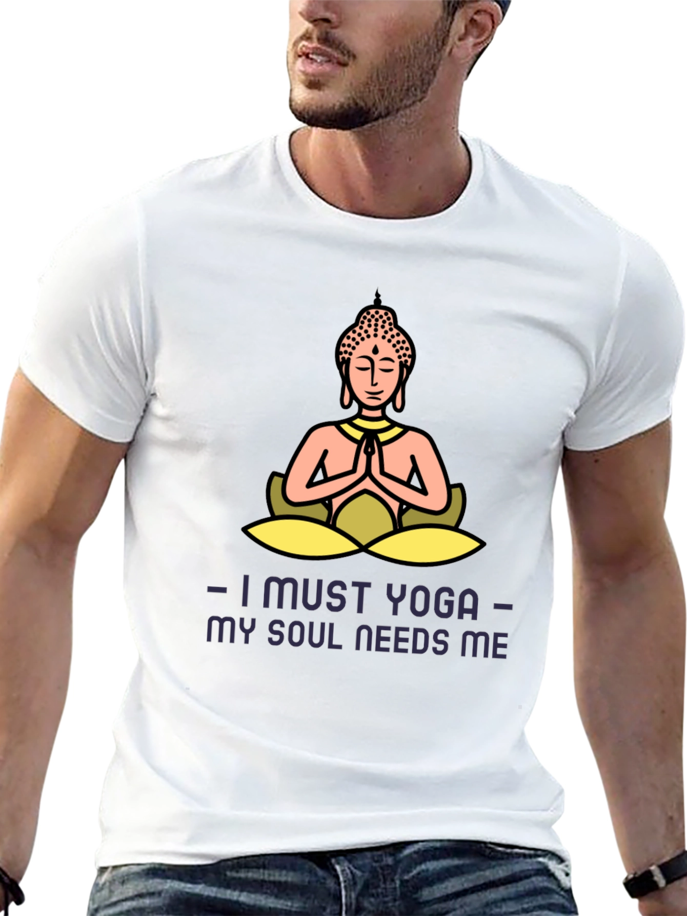 Yoga Soul Needs Me Black T-Shirt
