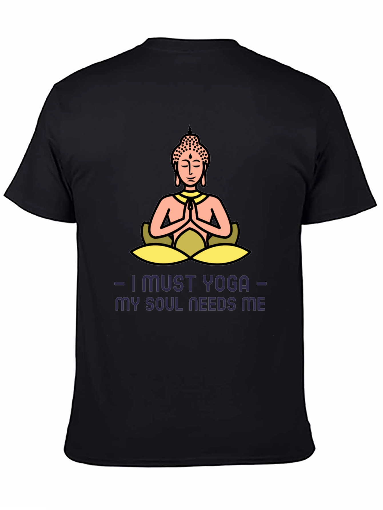 Yoga Soul Needs Me Black T-Shirt