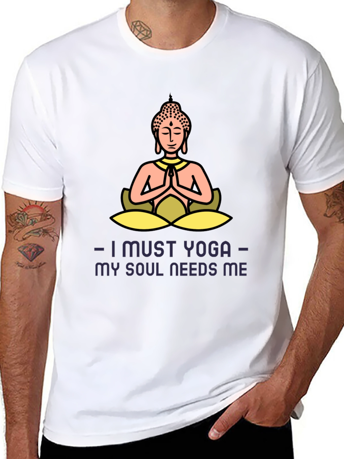 Yoga Soul Needs Me Black T-Shirt