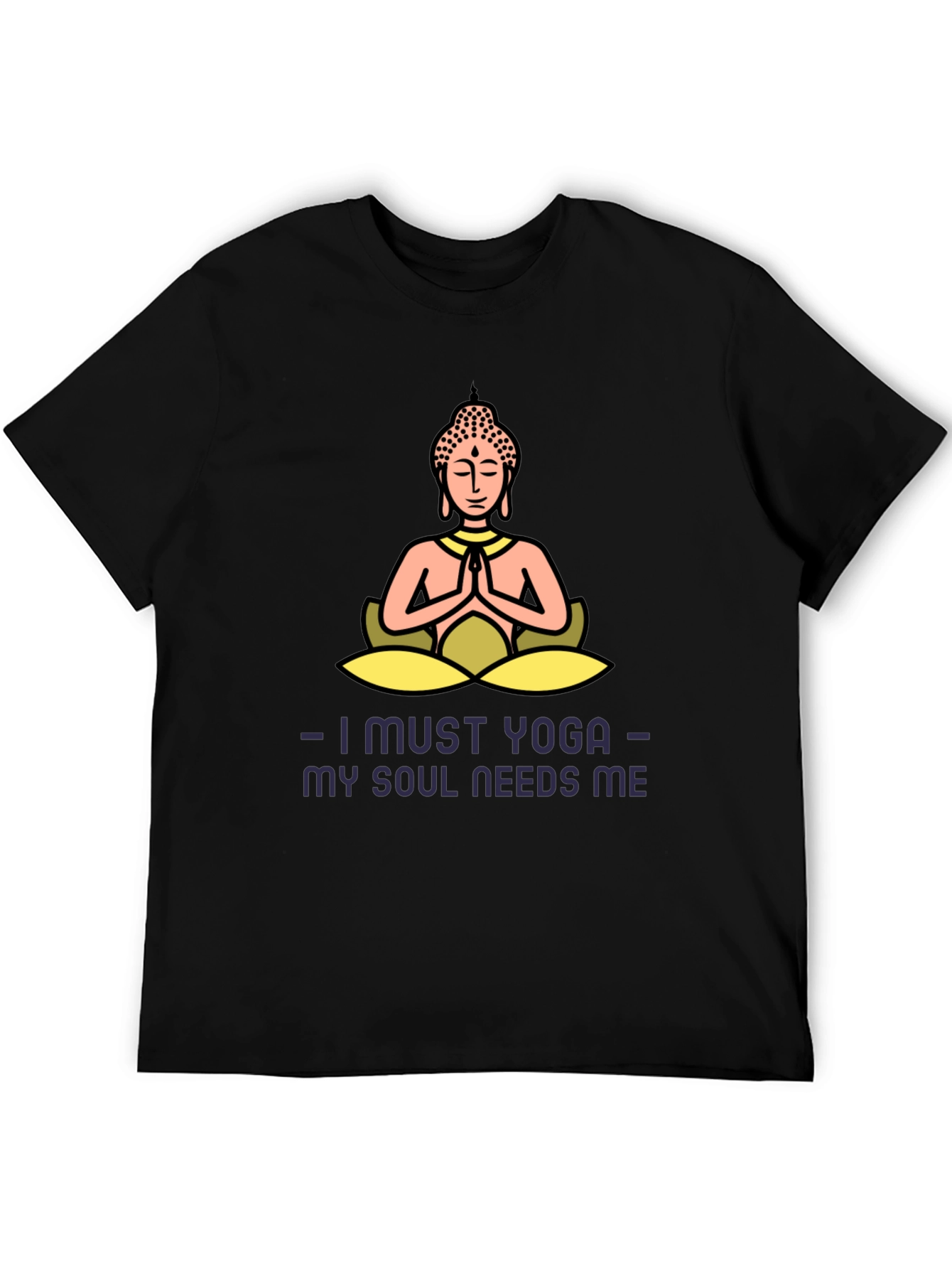 Yoga Soul Needs Me Black T-Shirt