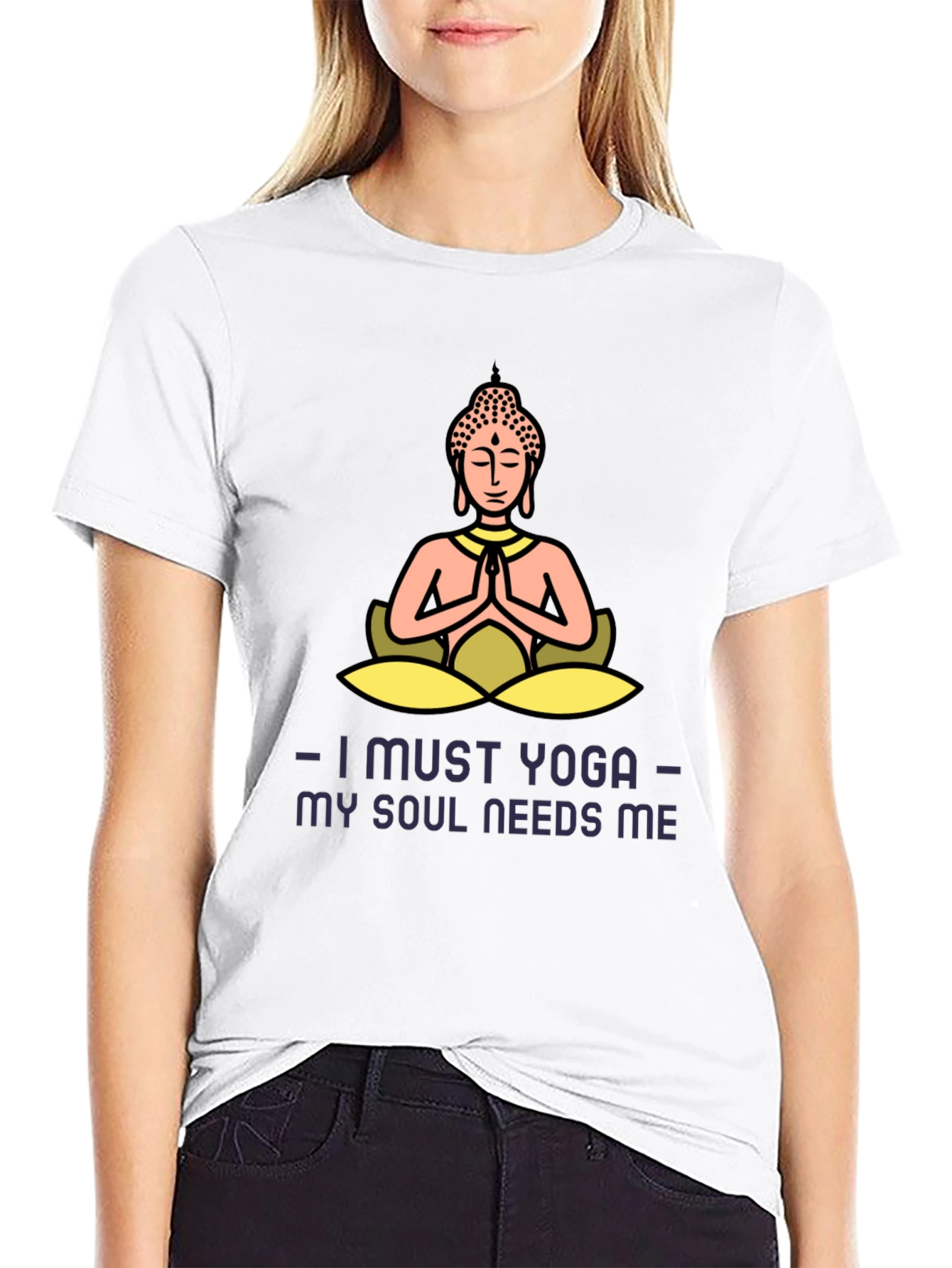 Yoga Soul Needs Me Black T-Shirt