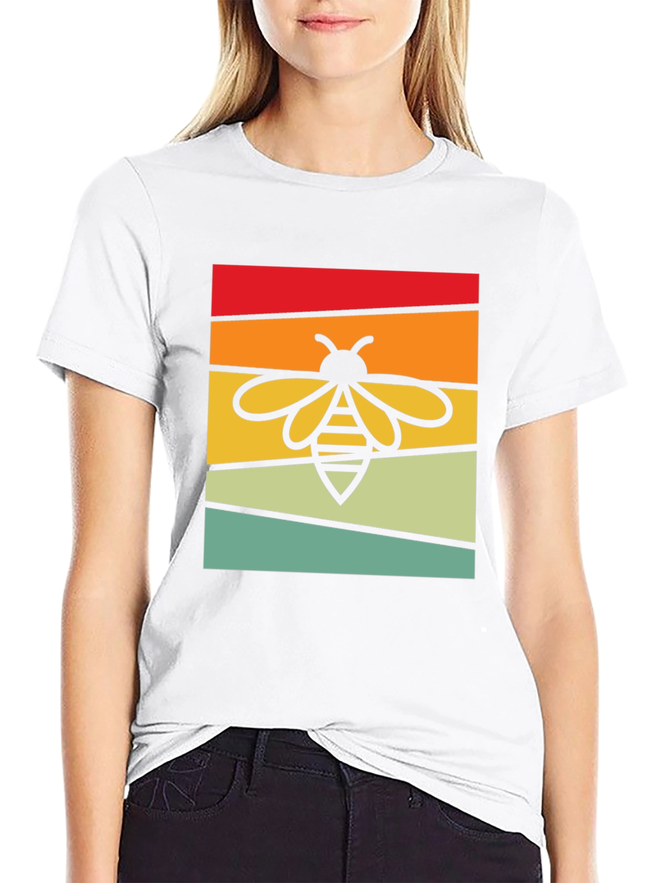 Retro Bee Graphic Tee - Black
