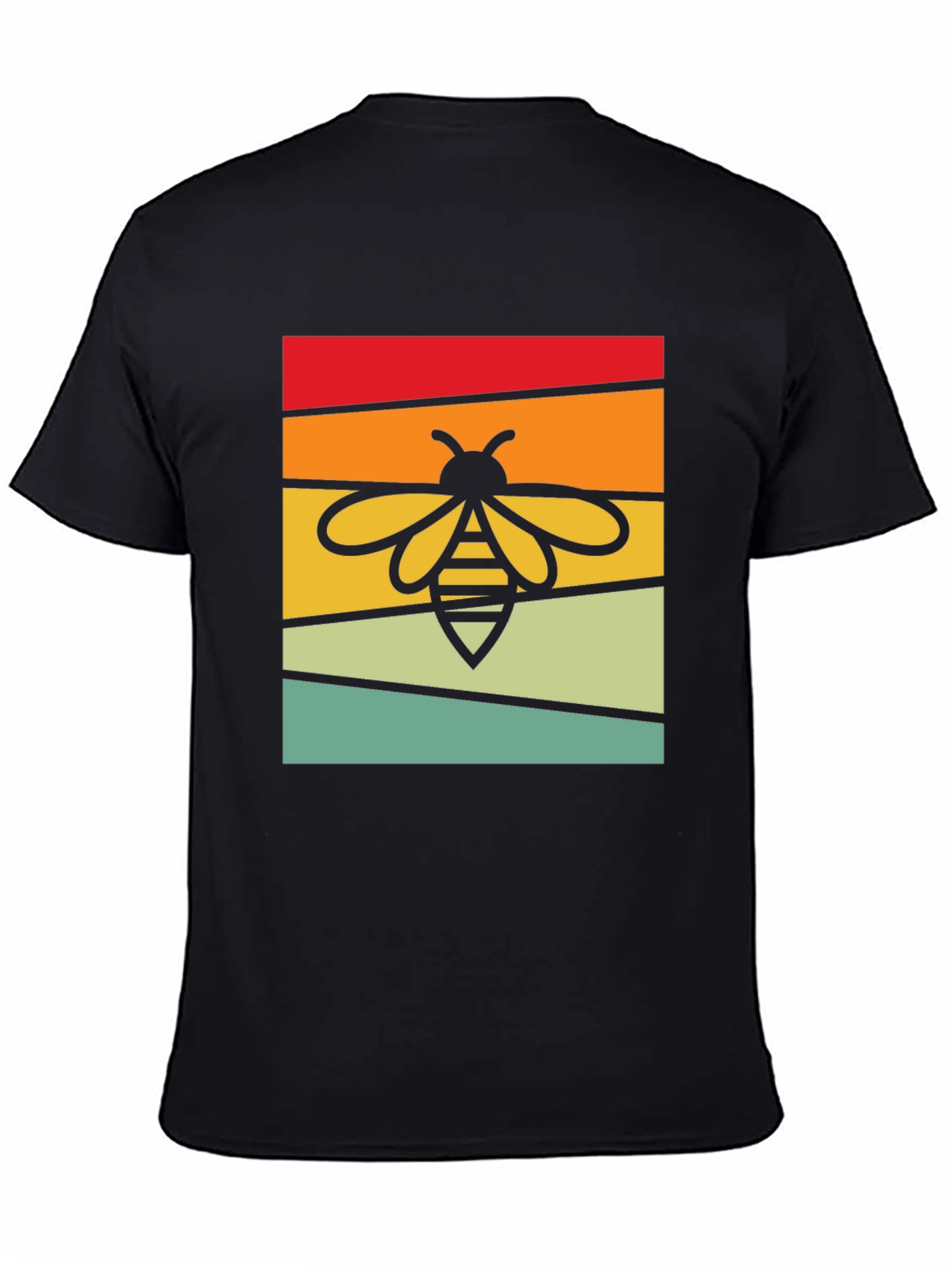 Retro Bee Graphic Tee - Black