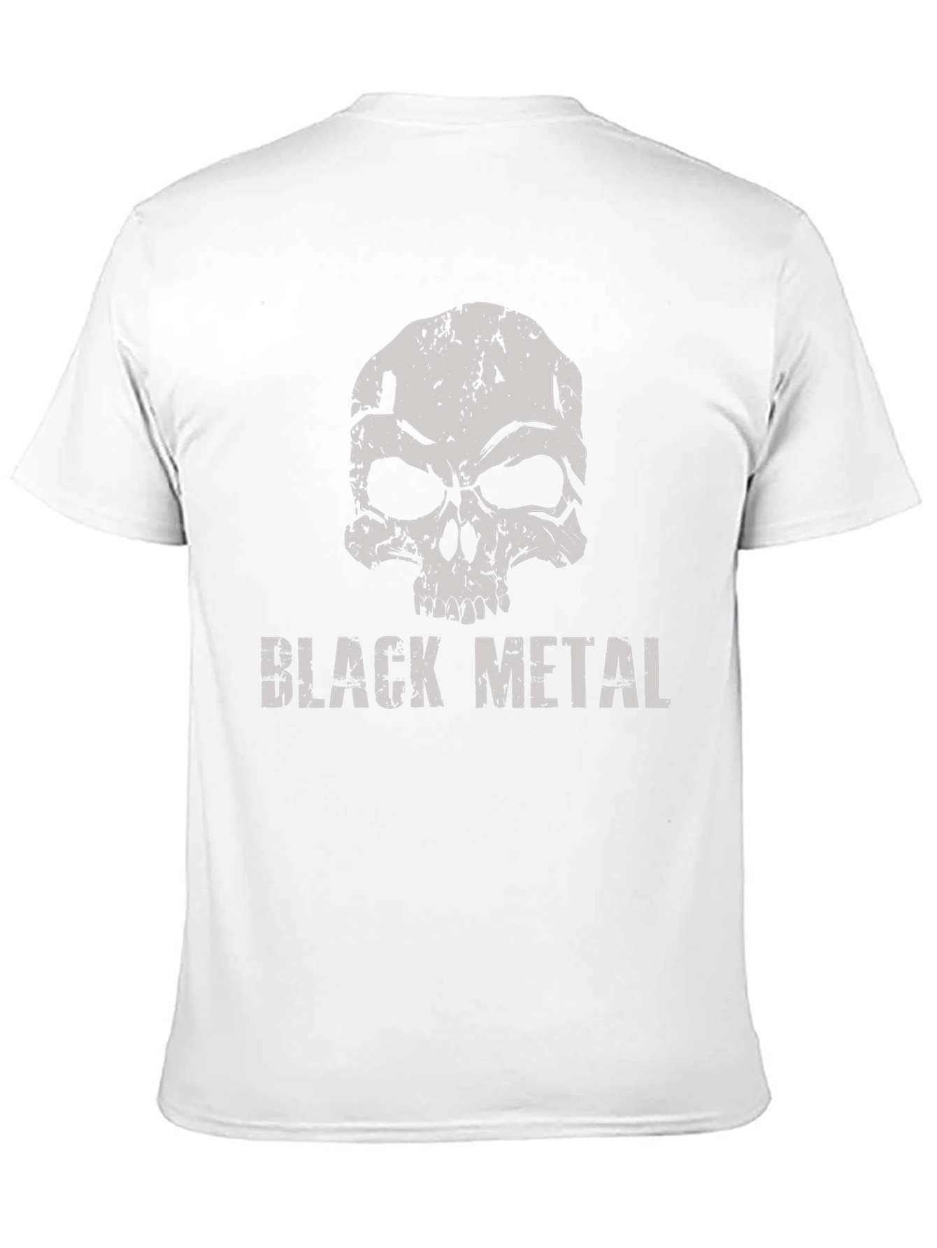 Black Metal Skull Graphic T-Shirt