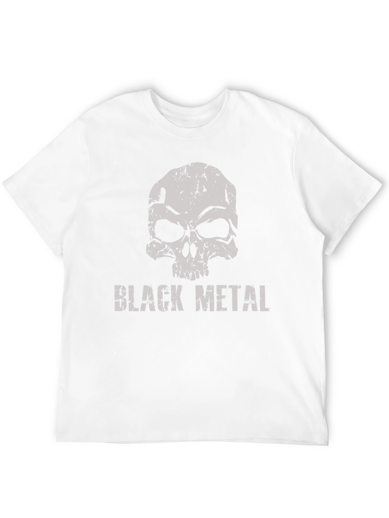 Black Metal Skull Graphic T-Shirt