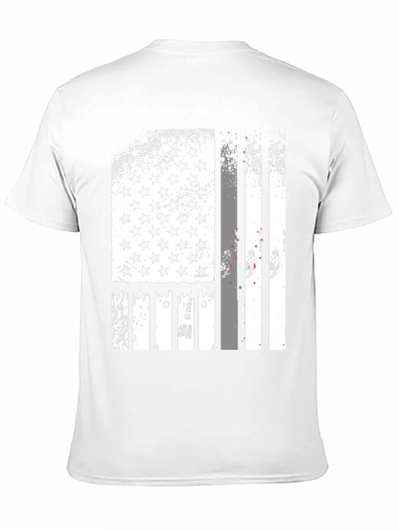 Distressed American Flag Graphic Tee - Black