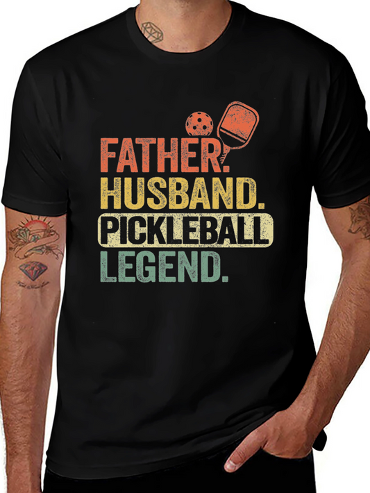 Father Husband Pickleball Legend Graphic Tee