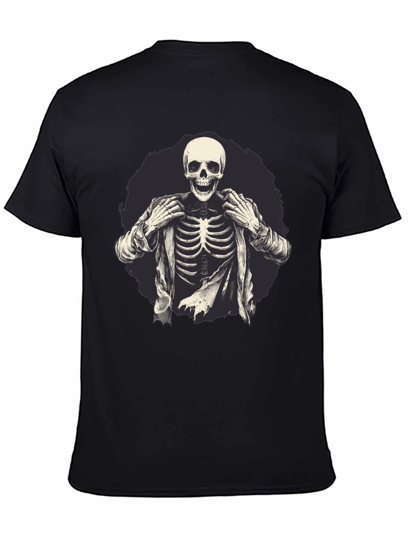 Skeleton in Suit Graphic Tee - Black