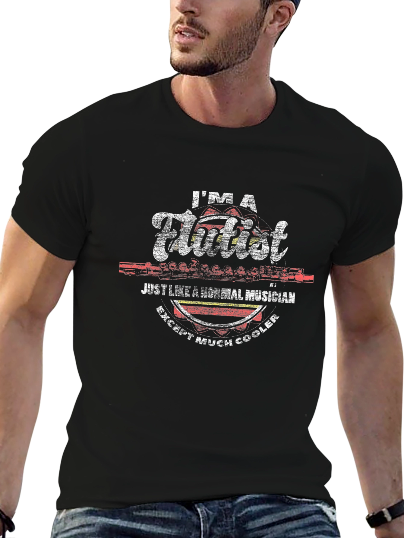 Cool Flutist T-Shirt - Musician Novelty Tee