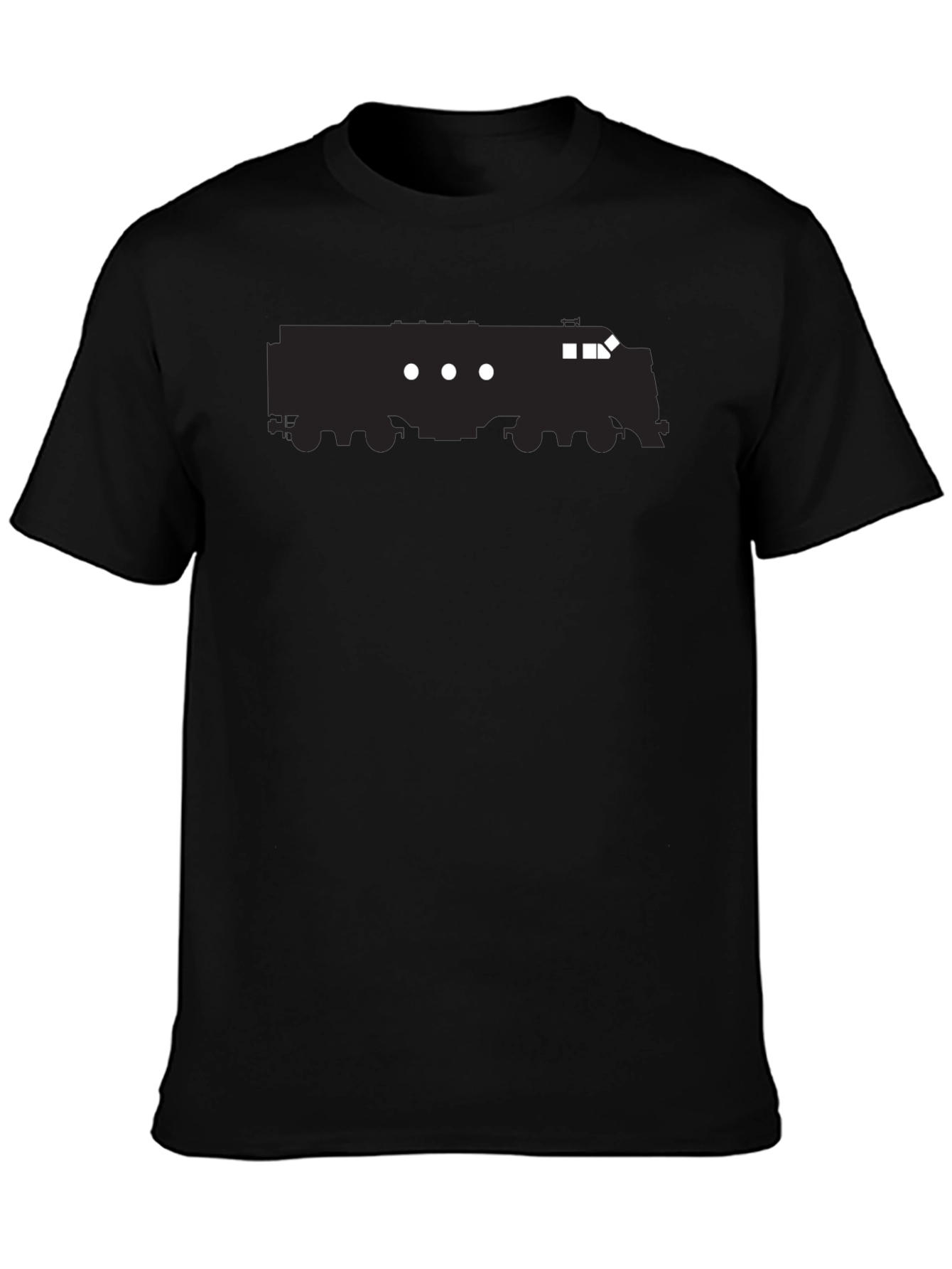 Train Graphic Tee - Cool Black T-Shirt