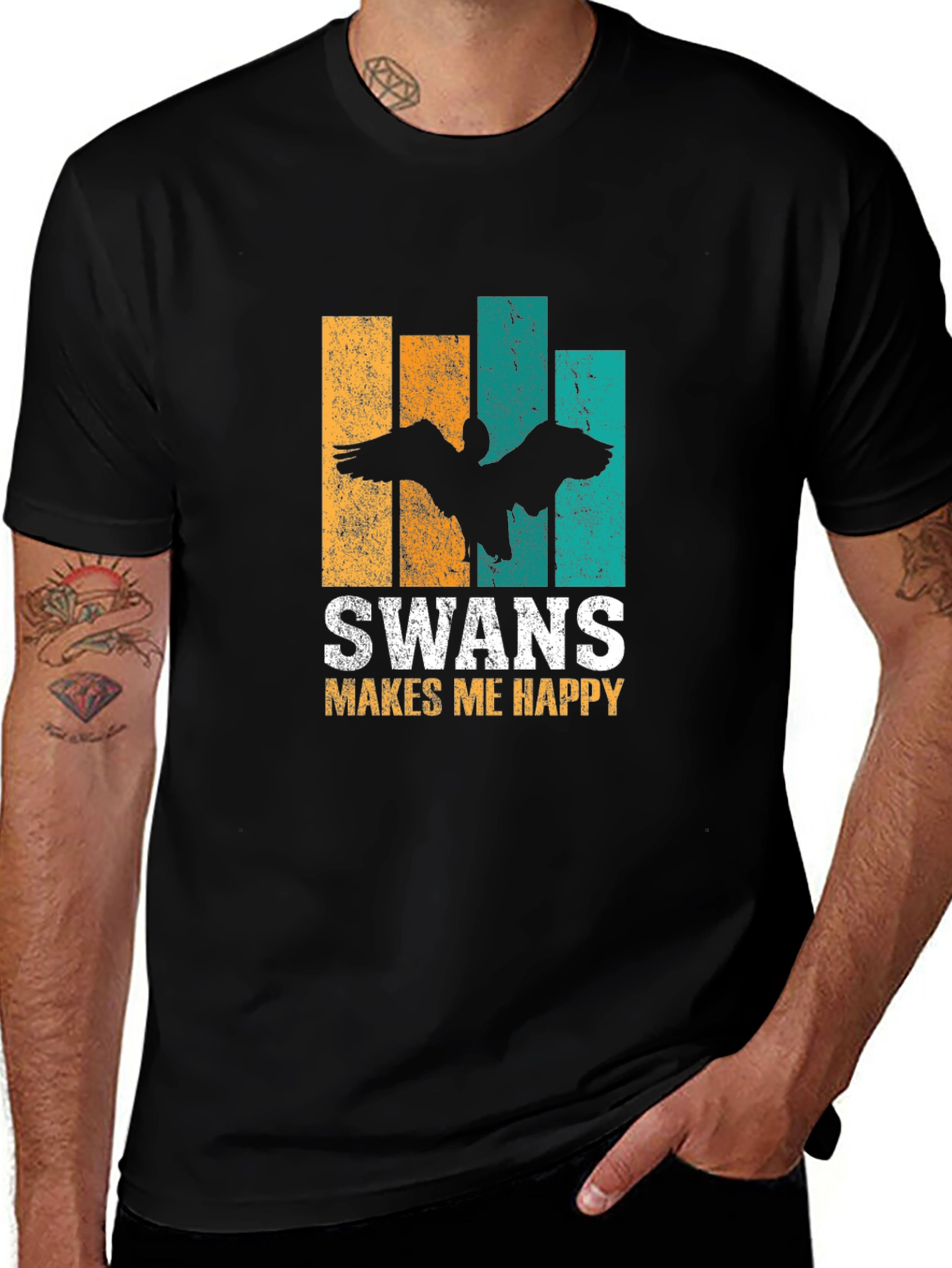 Swans Make Me Happy Graphic Tee
