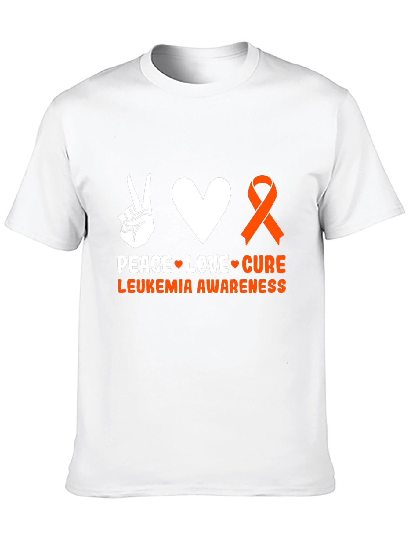 Peace Love Cure Leukemia Awareness T-Shirt
