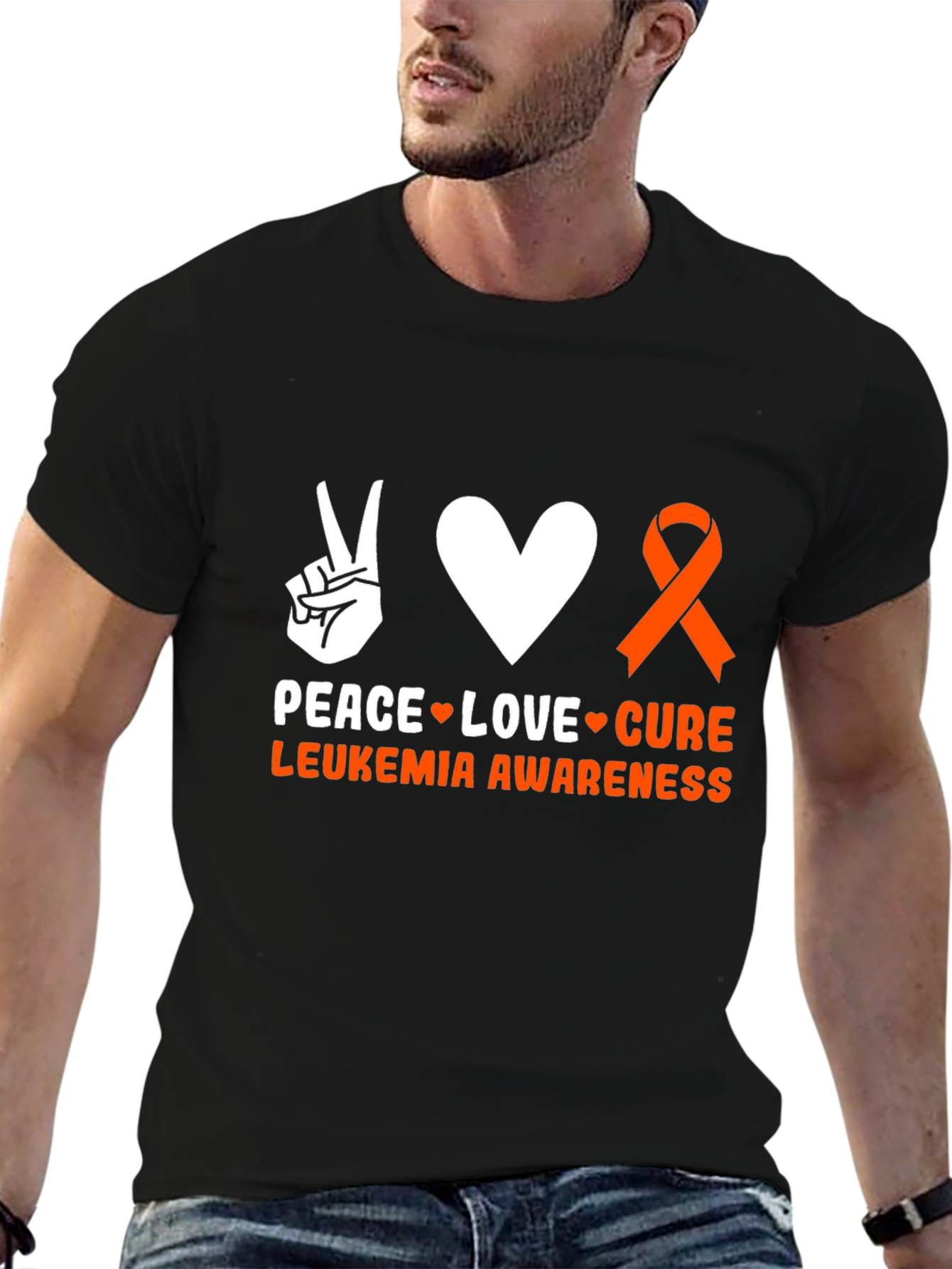 Peace Love Cure Leukemia Awareness T-Shirt