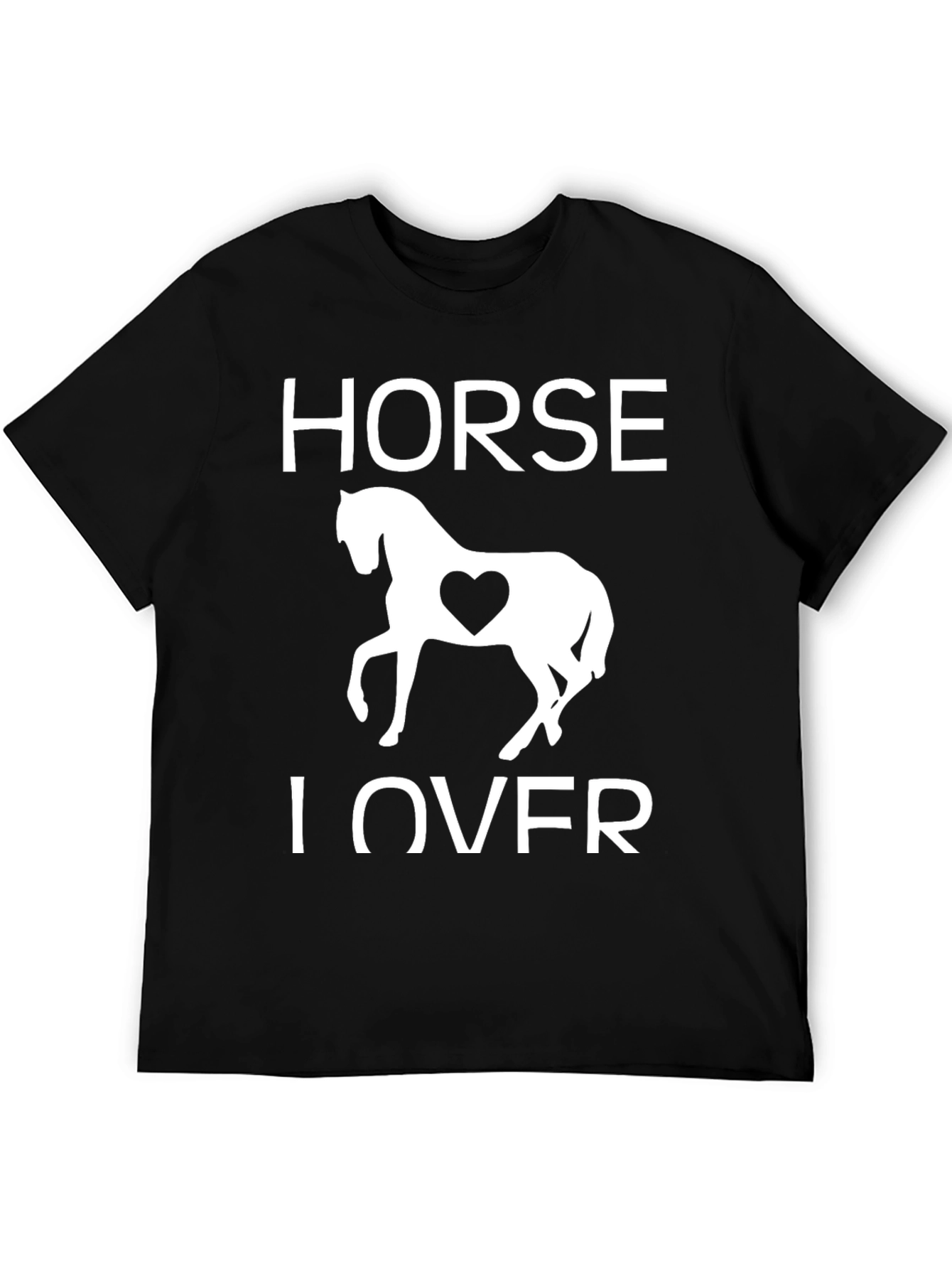 Horse Lover Graphic Tee - Black Cotton T-Shirt
