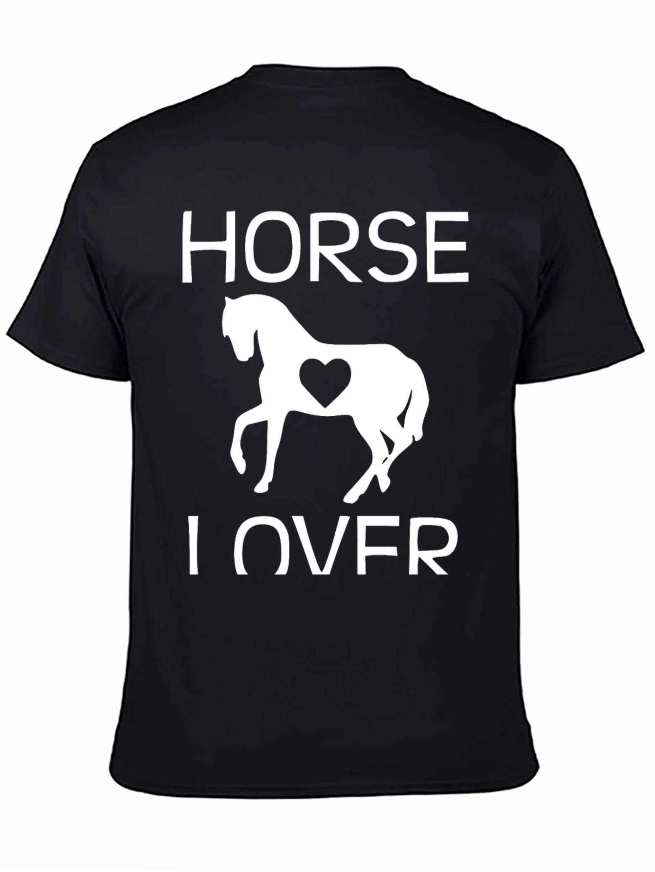 Horse Lover Graphic Tee - Black Cotton T-Shirt