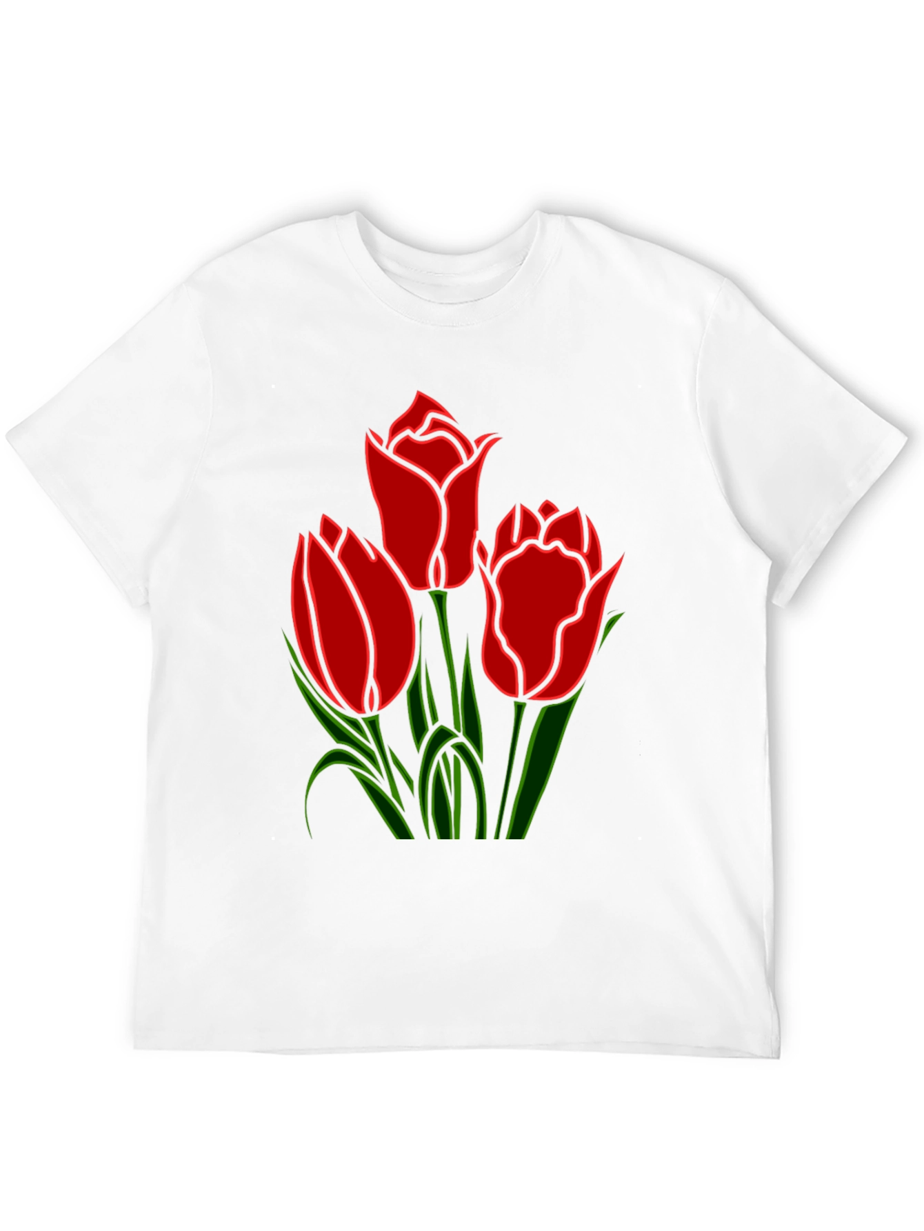 Tulip Graphic Tee - Stylish Floral Design