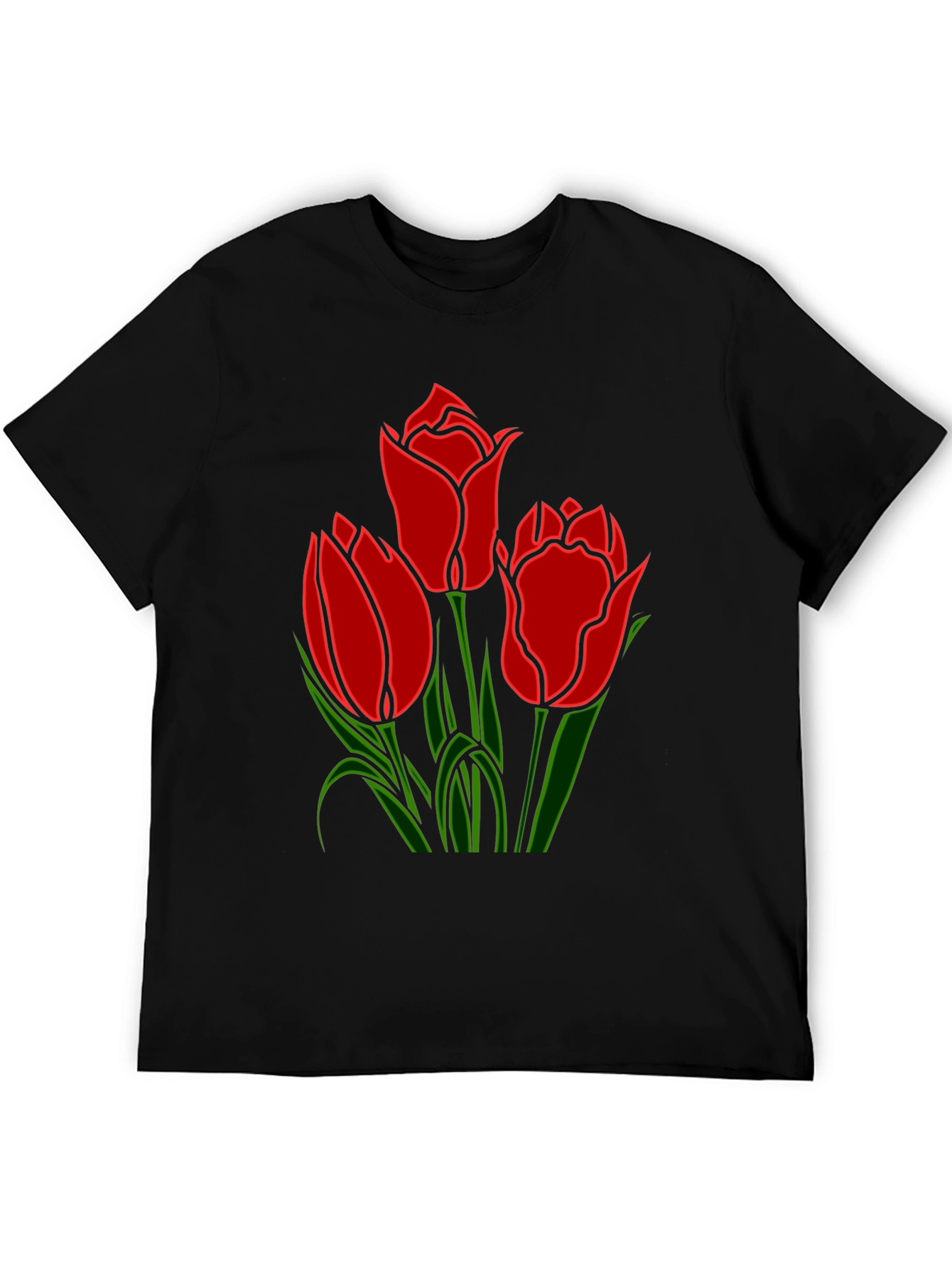 Tulip Graphic Tee - Stylish Floral Design