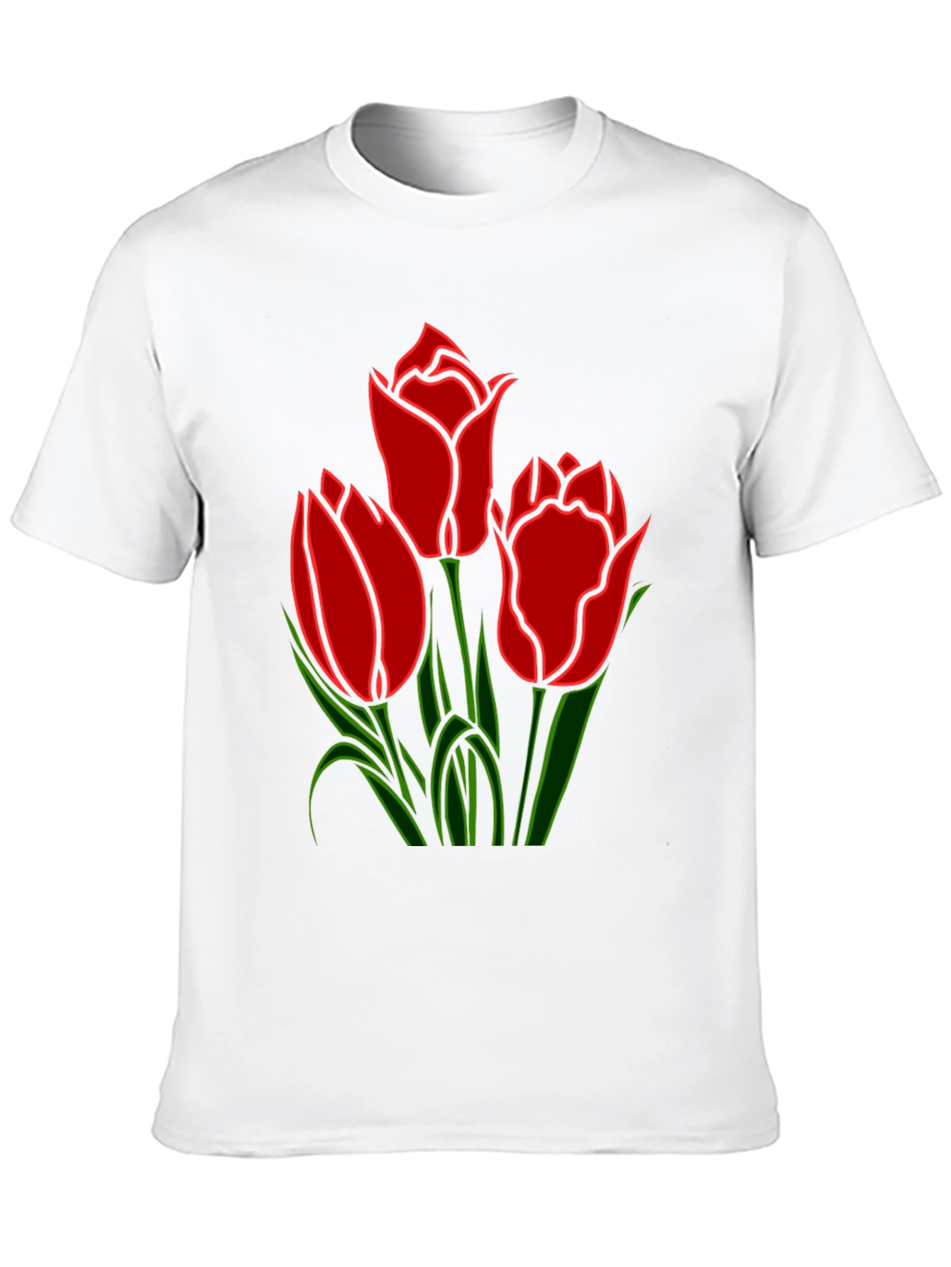 Tulip Graphic Tee - Stylish Floral Design