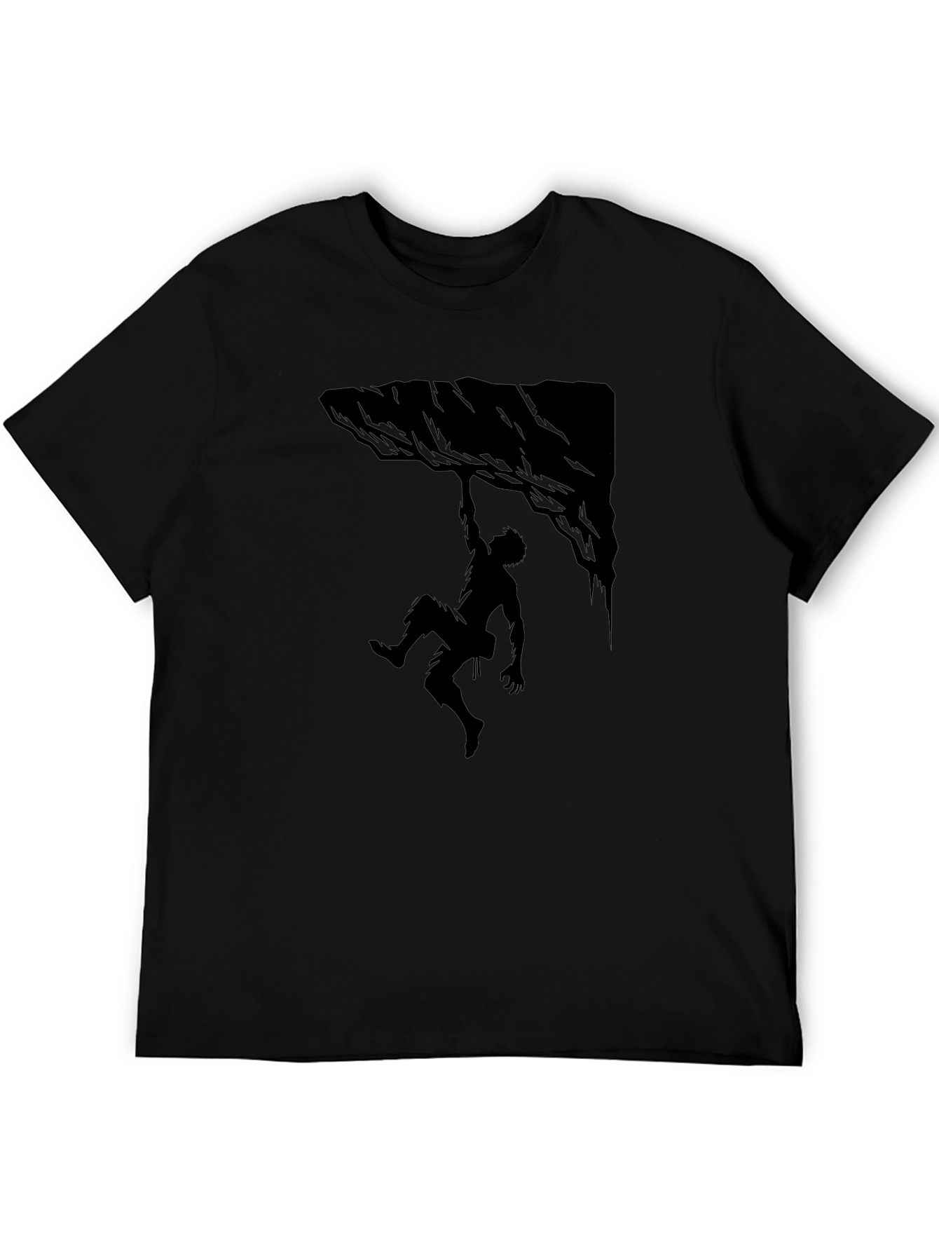 Rock Climber Graphic Tee - Black Cotton Blend