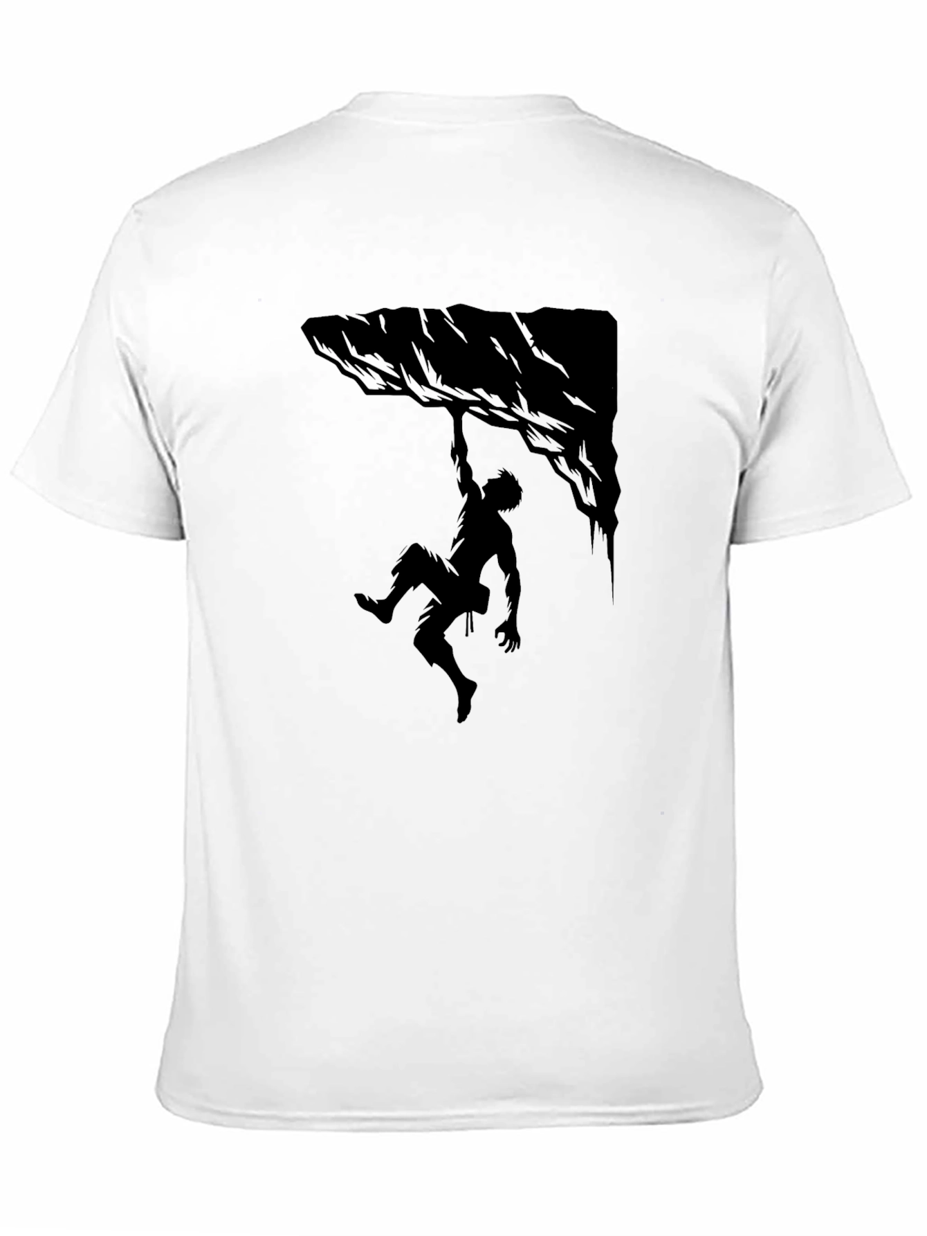Rock Climber Graphic Tee - Black Cotton Blend