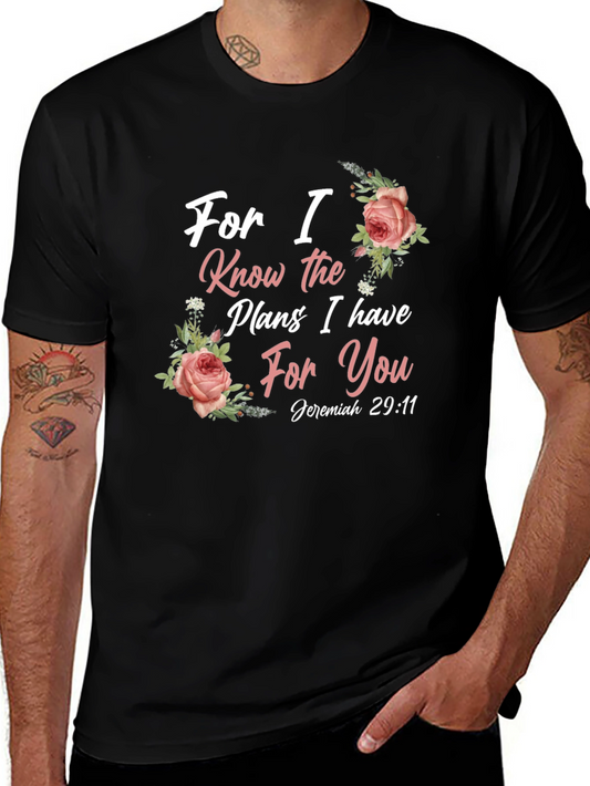 Faith-Inspired T-Shirt: Jeremiah 29:11 Floral Design
