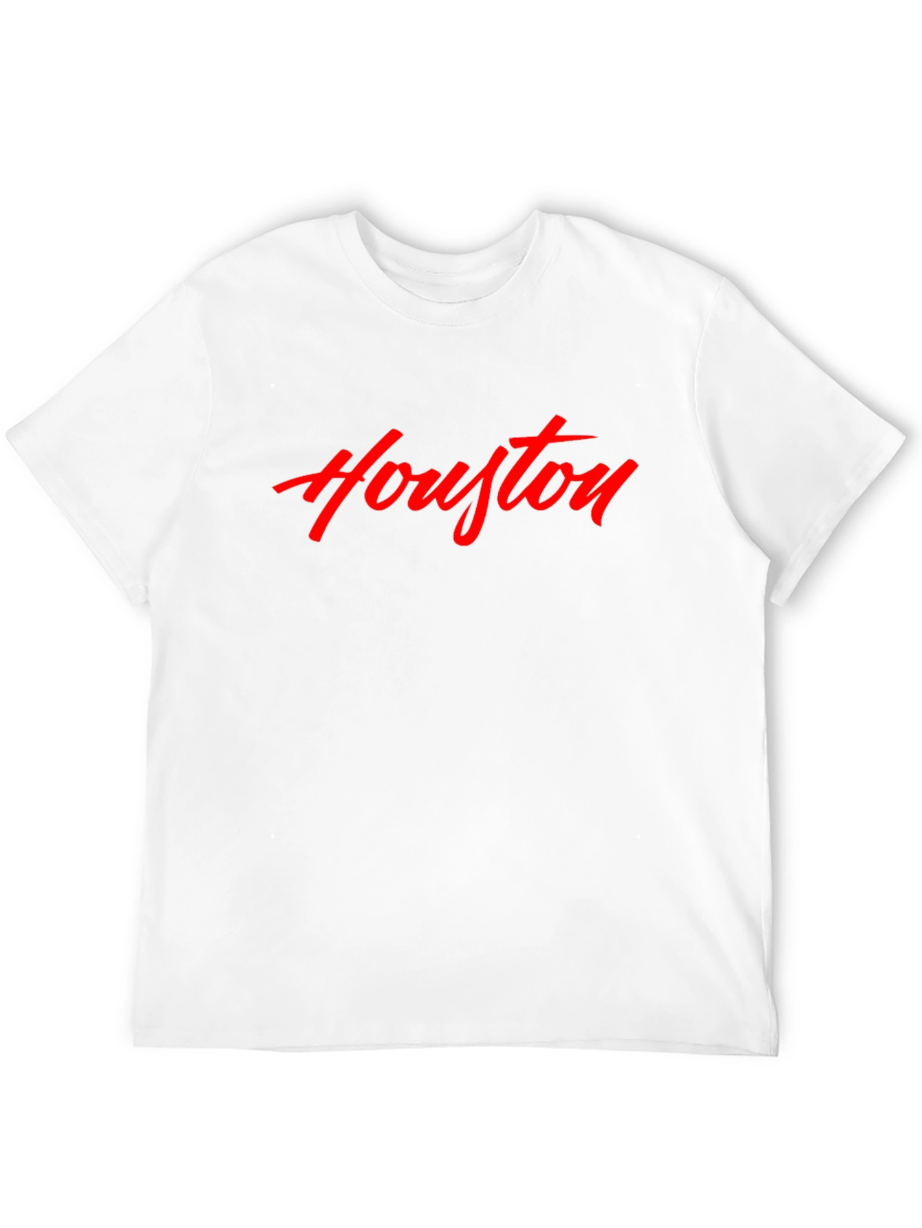 Houston Script Tee - Black Cotton Casual Shirt